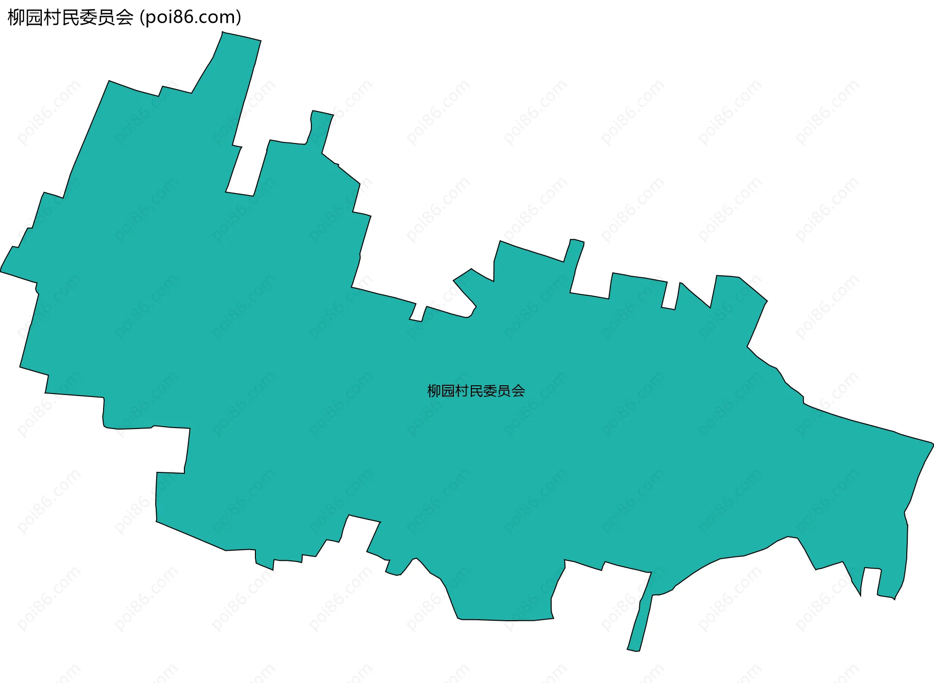 柳园村民委员会边界地图