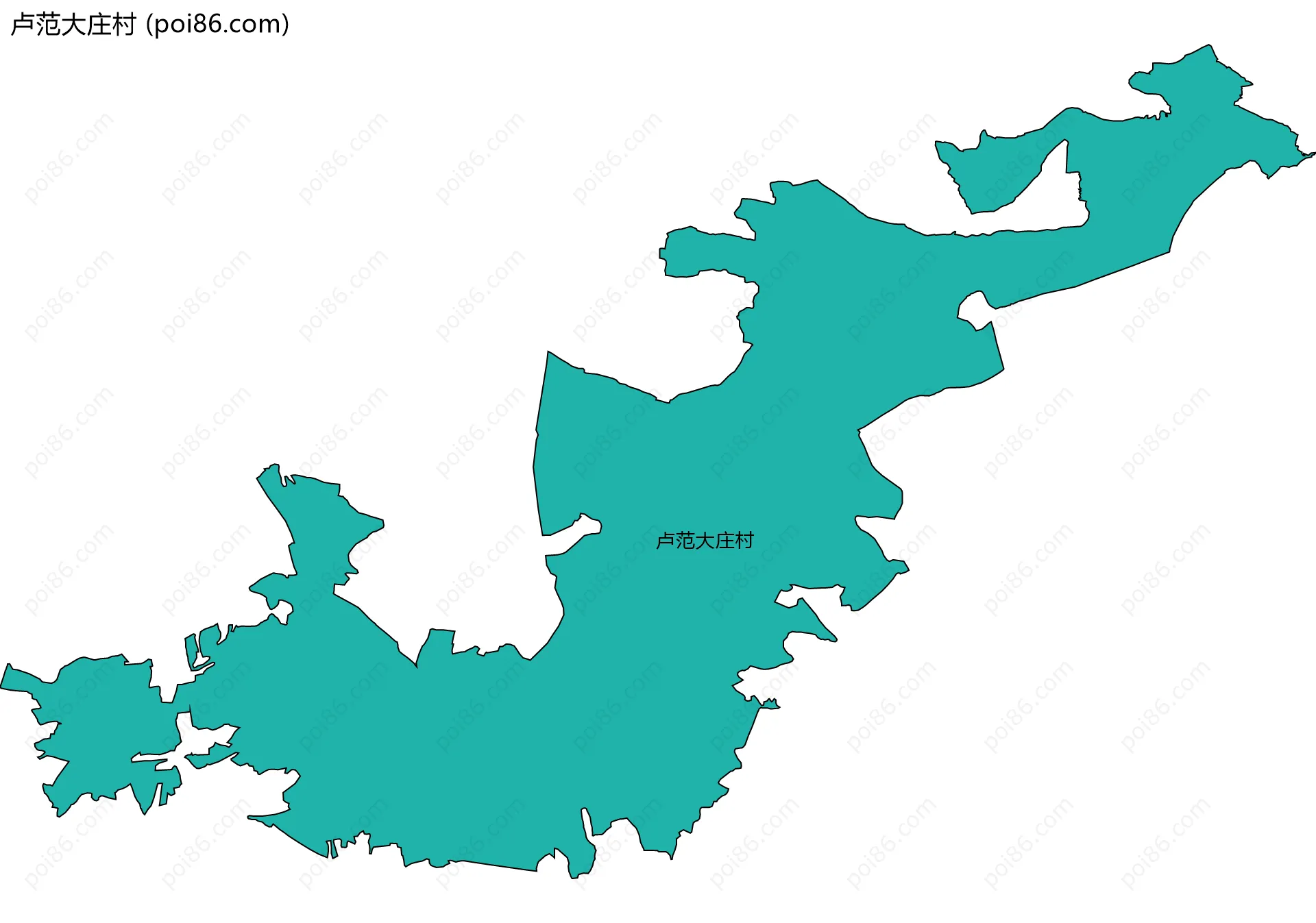 卢范大庄村边界地图