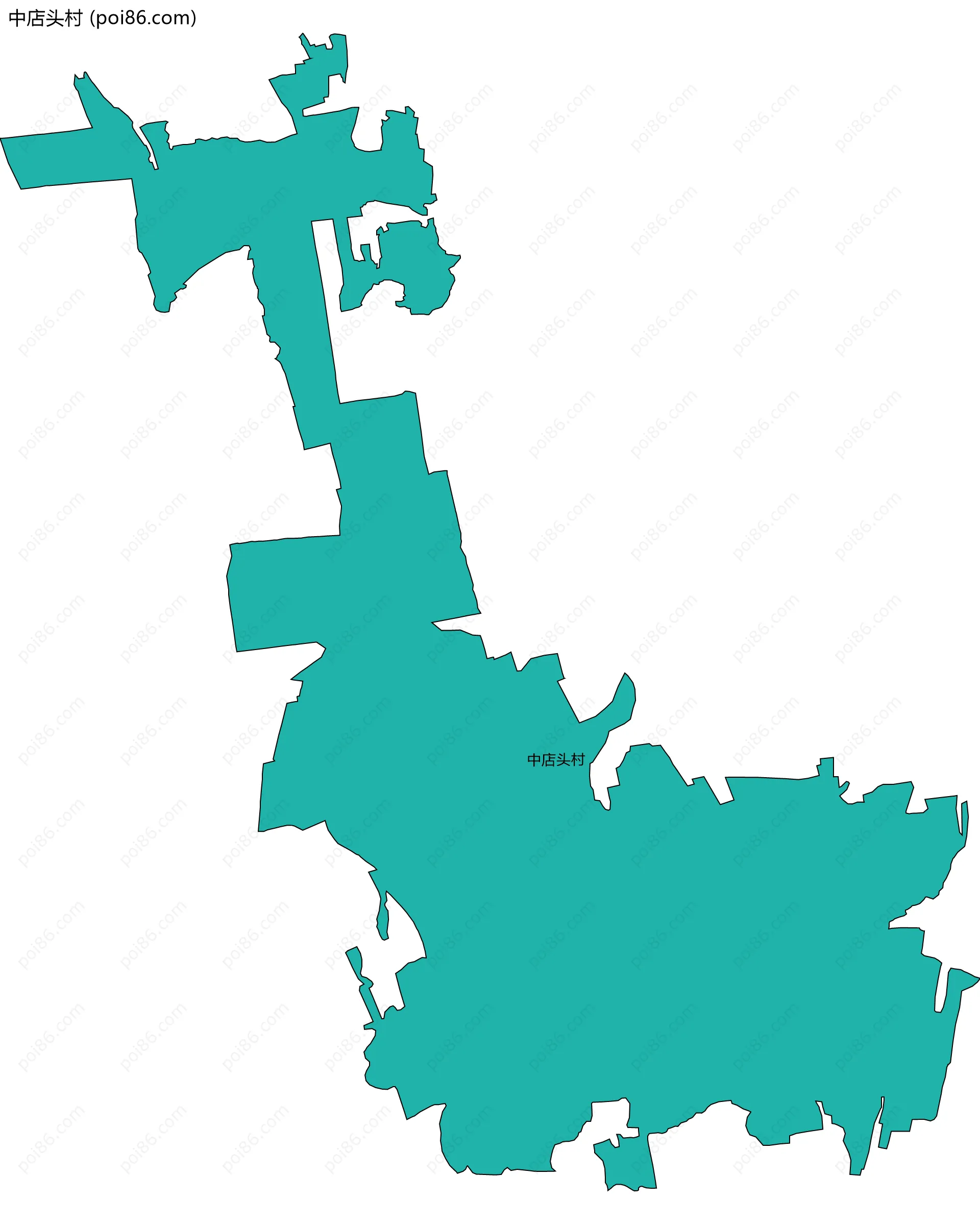 中店头村边界地图