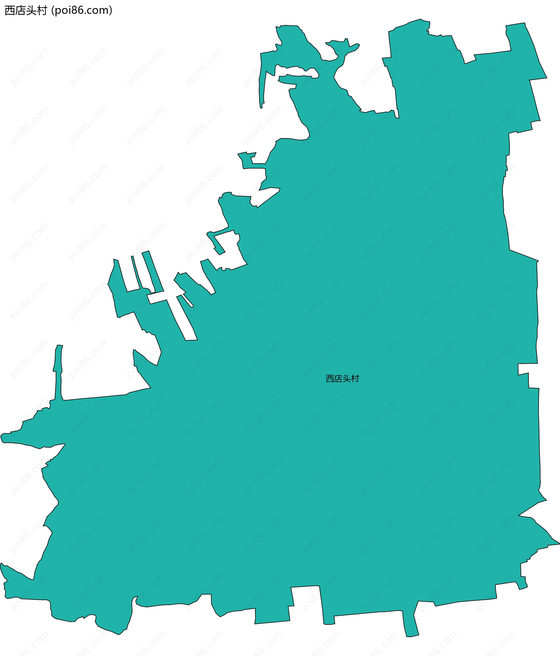 西店头村边界地图