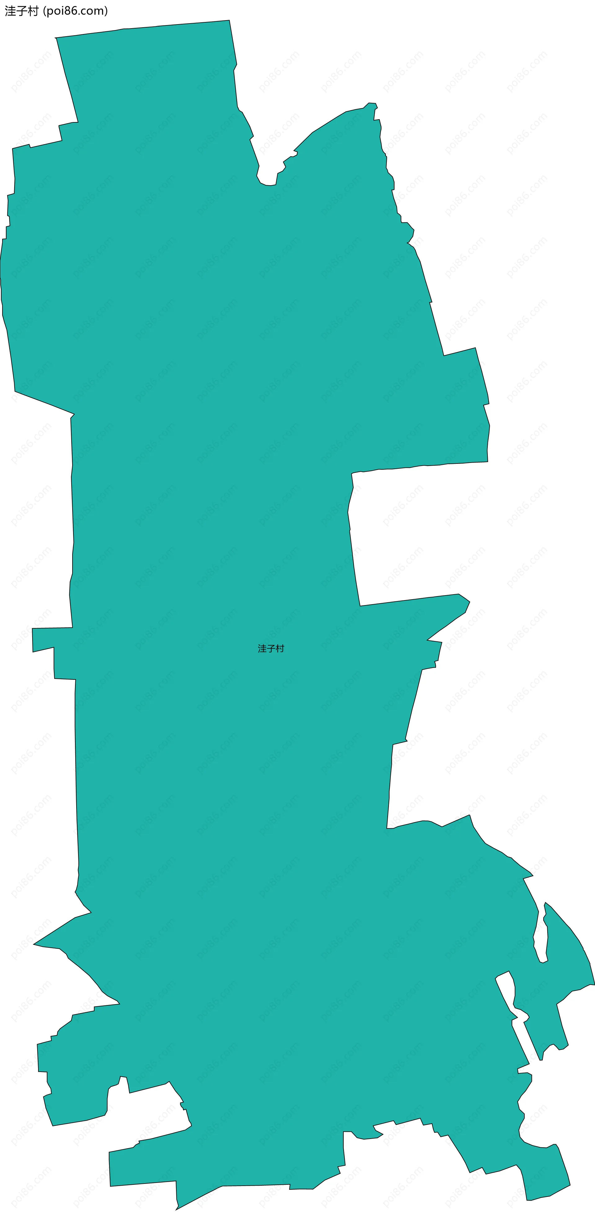 洼子村边界地图