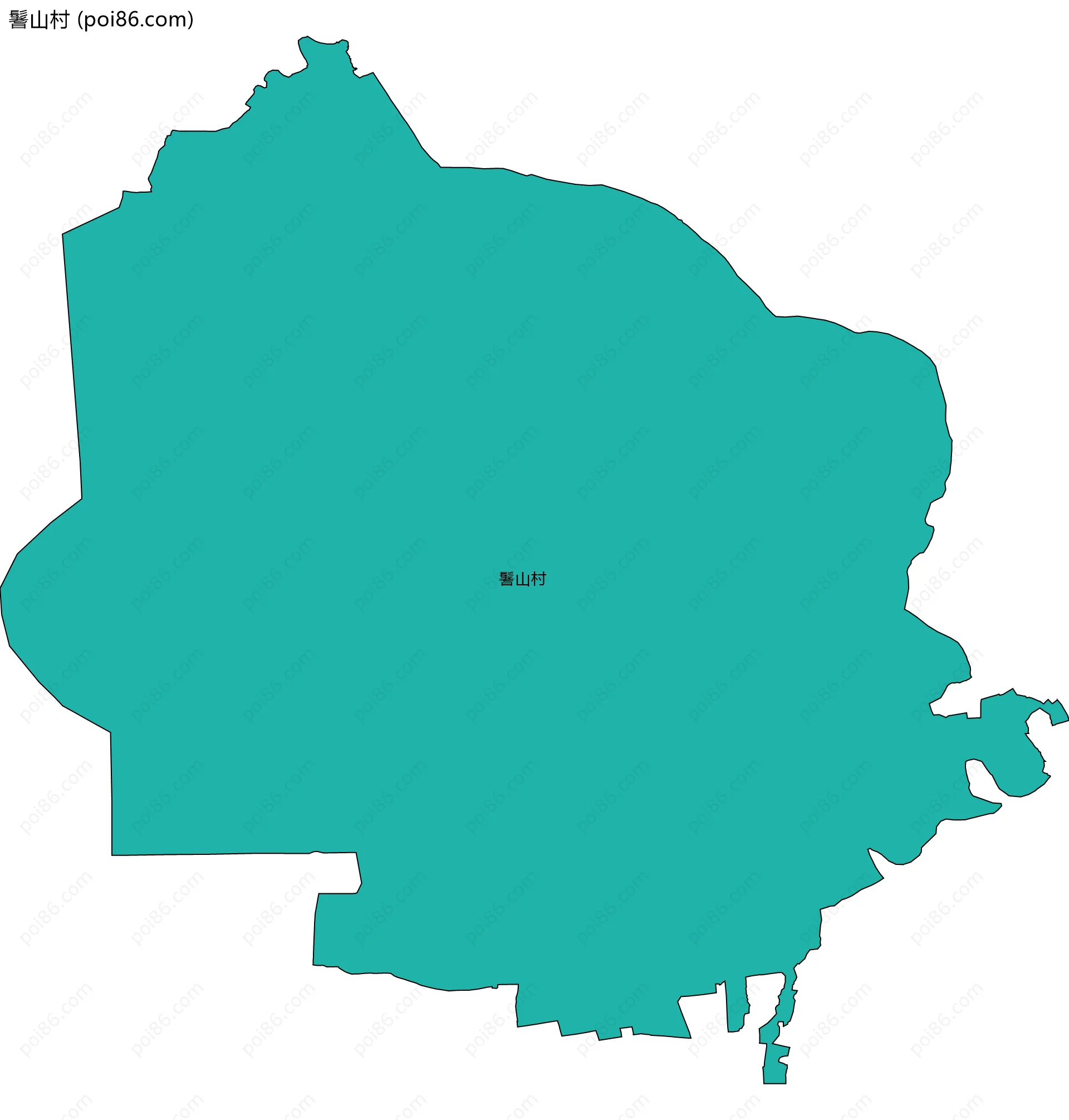 鬐山村边界地图