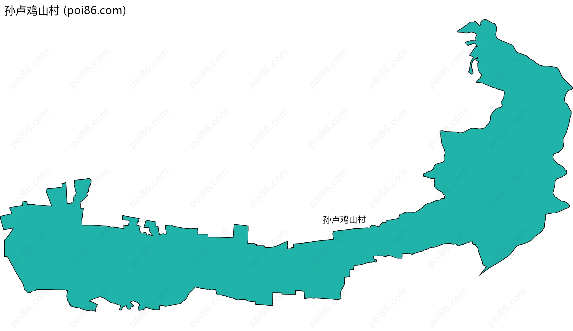 孙卢鸡山村边界地图