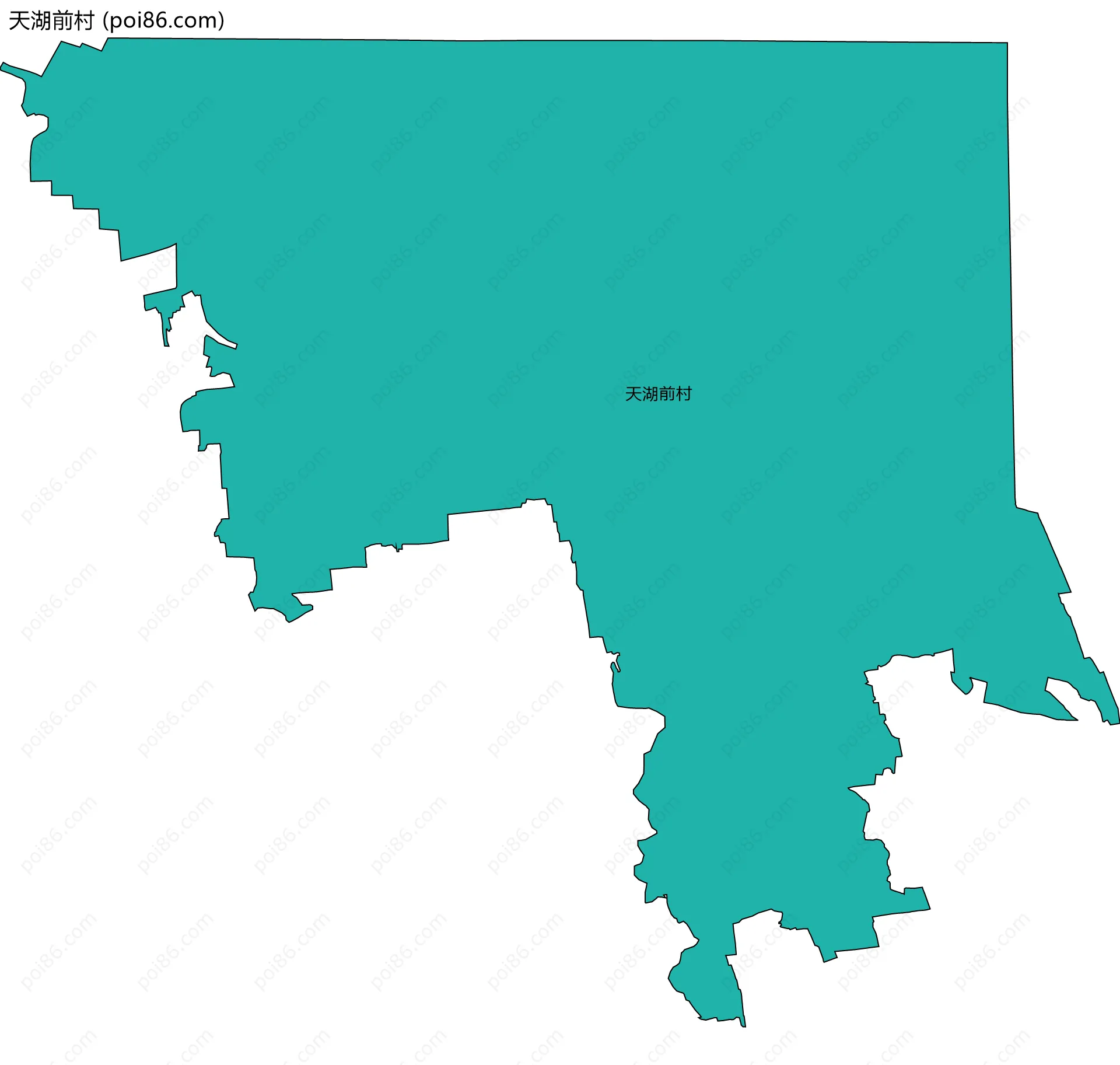 天湖前村边界地图