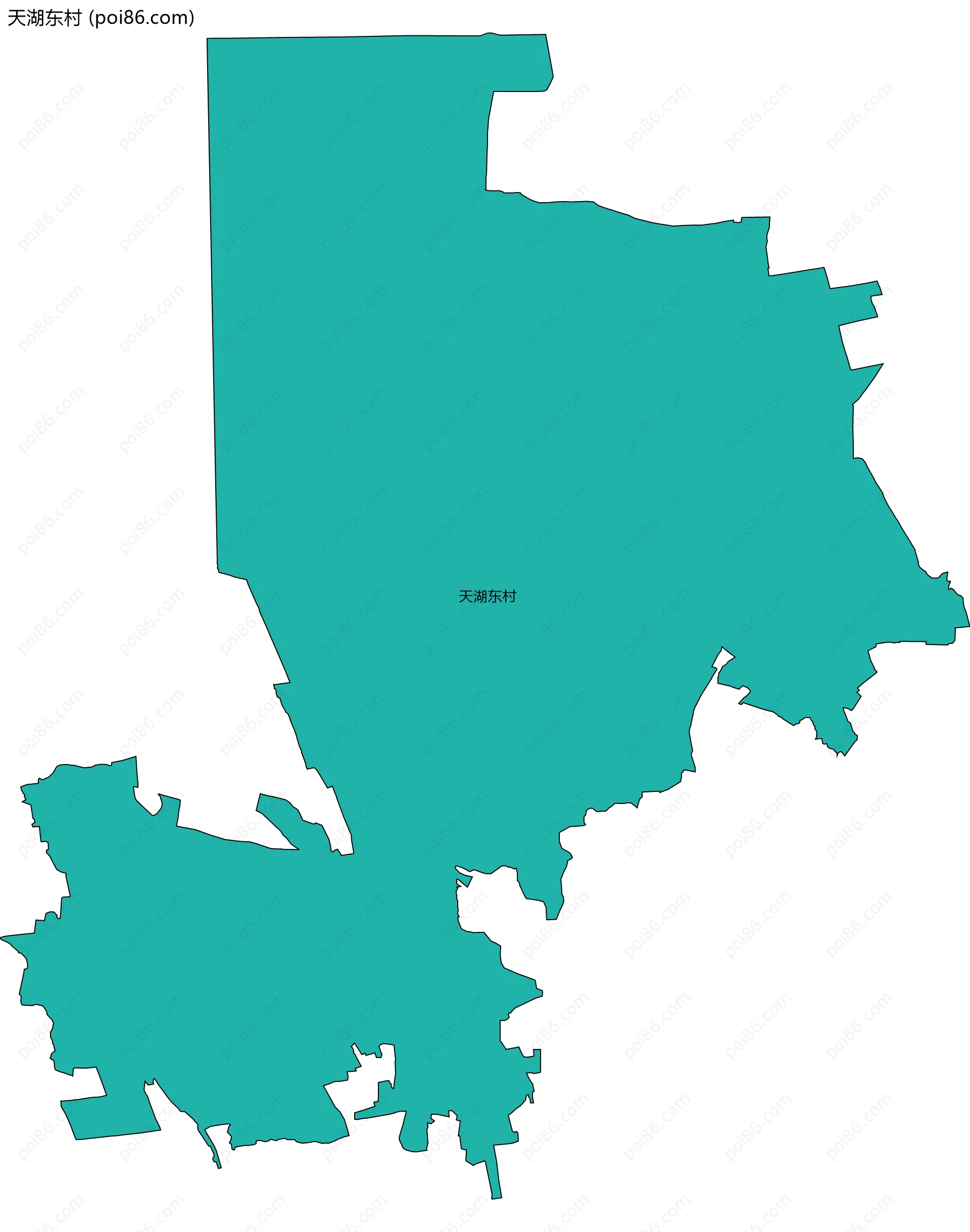 天湖东村边界地图
