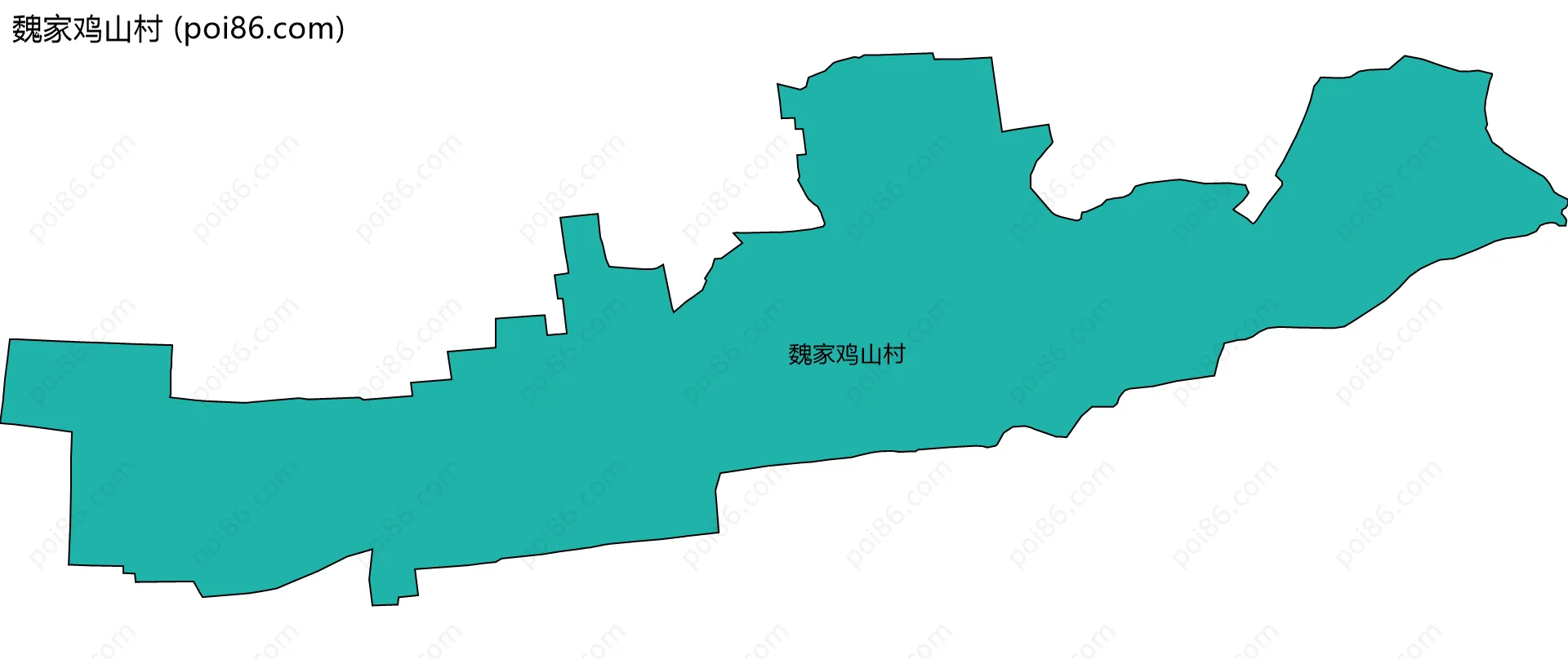 魏家鸡山村边界地图