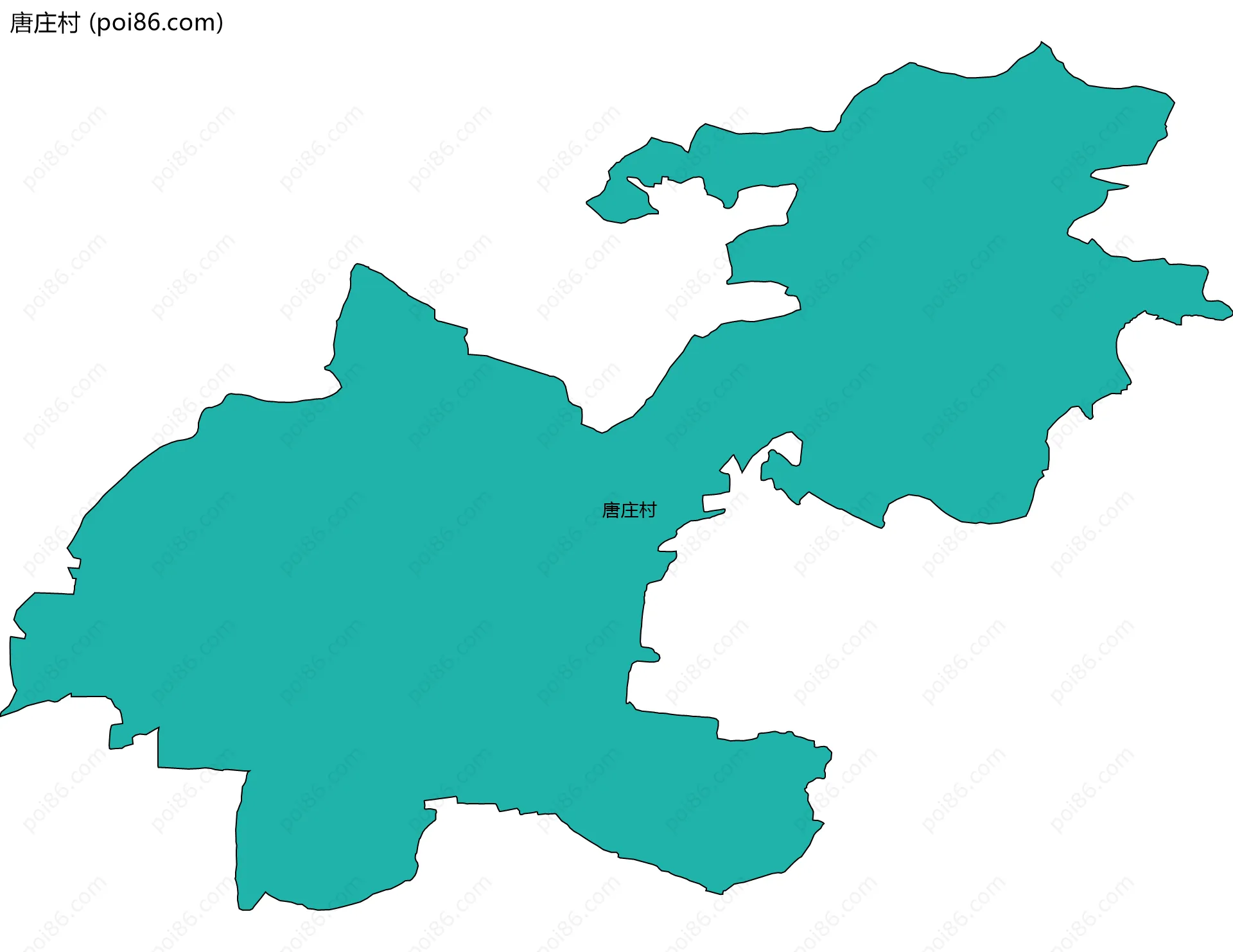 唐庄村边界地图