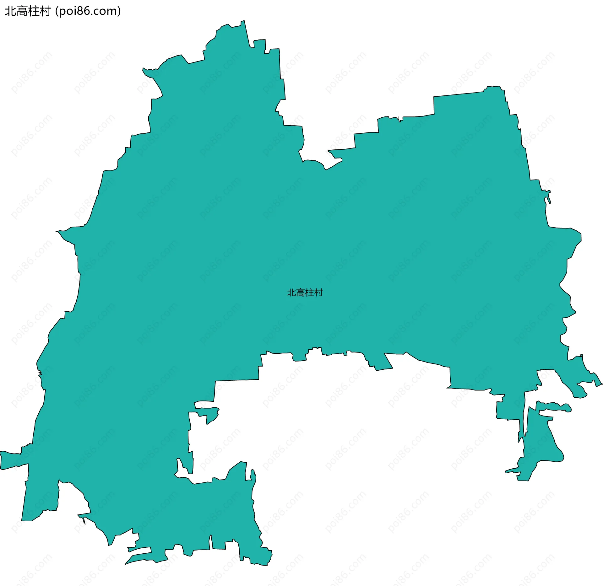 北高柱村边界地图