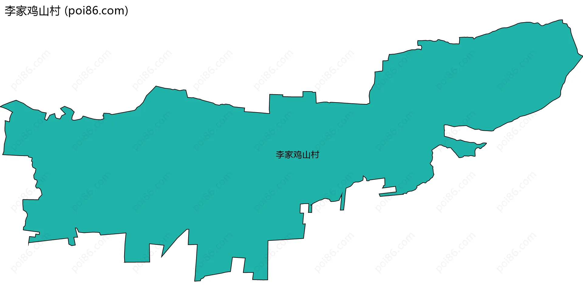 李家鸡山村边界地图