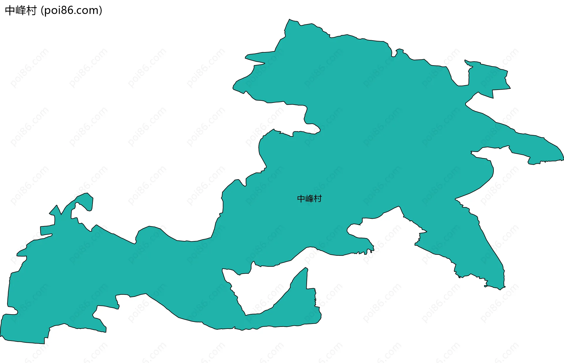 中峰村边界地图