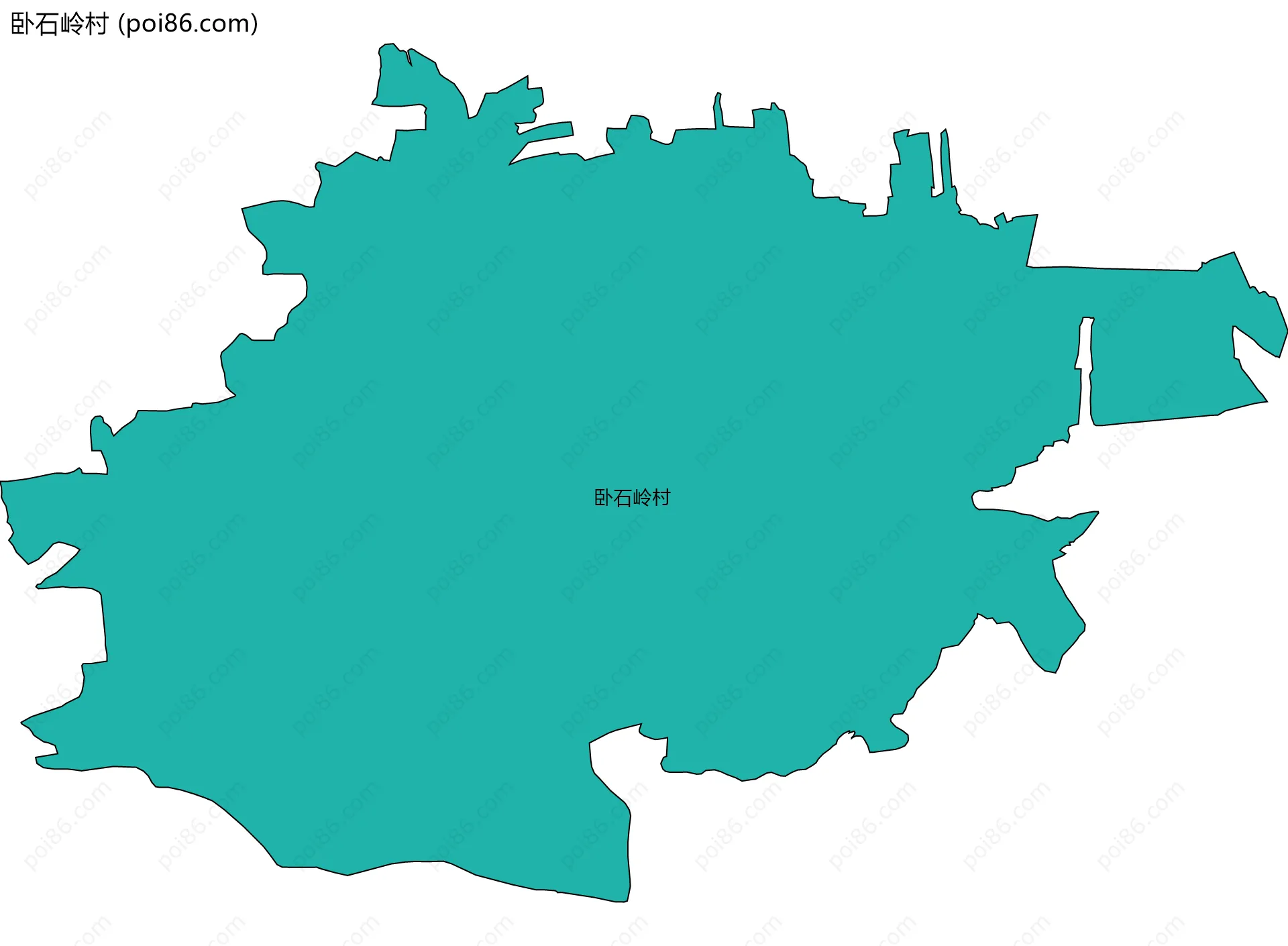 卧石岭村边界地图