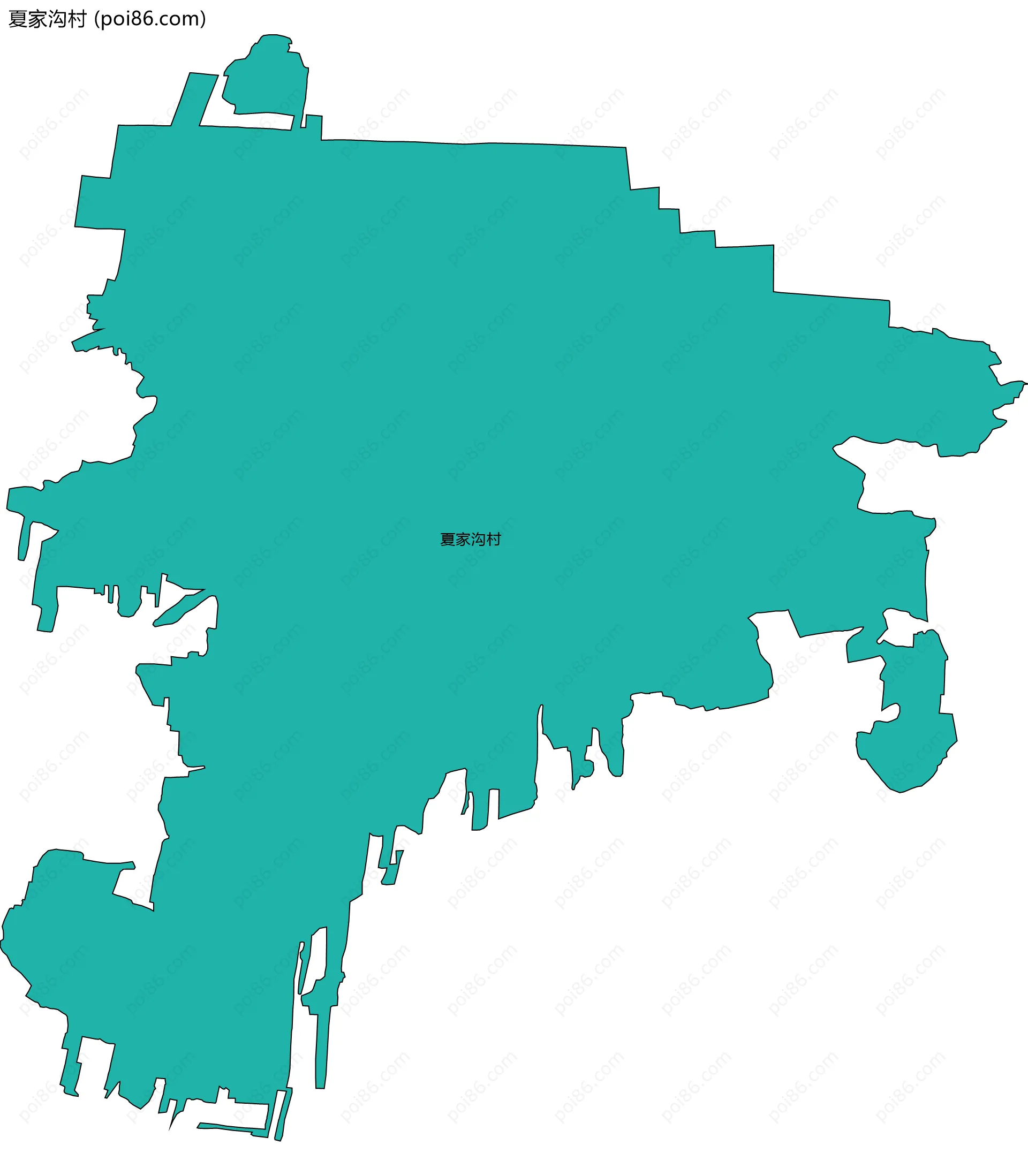夏家沟村边界地图