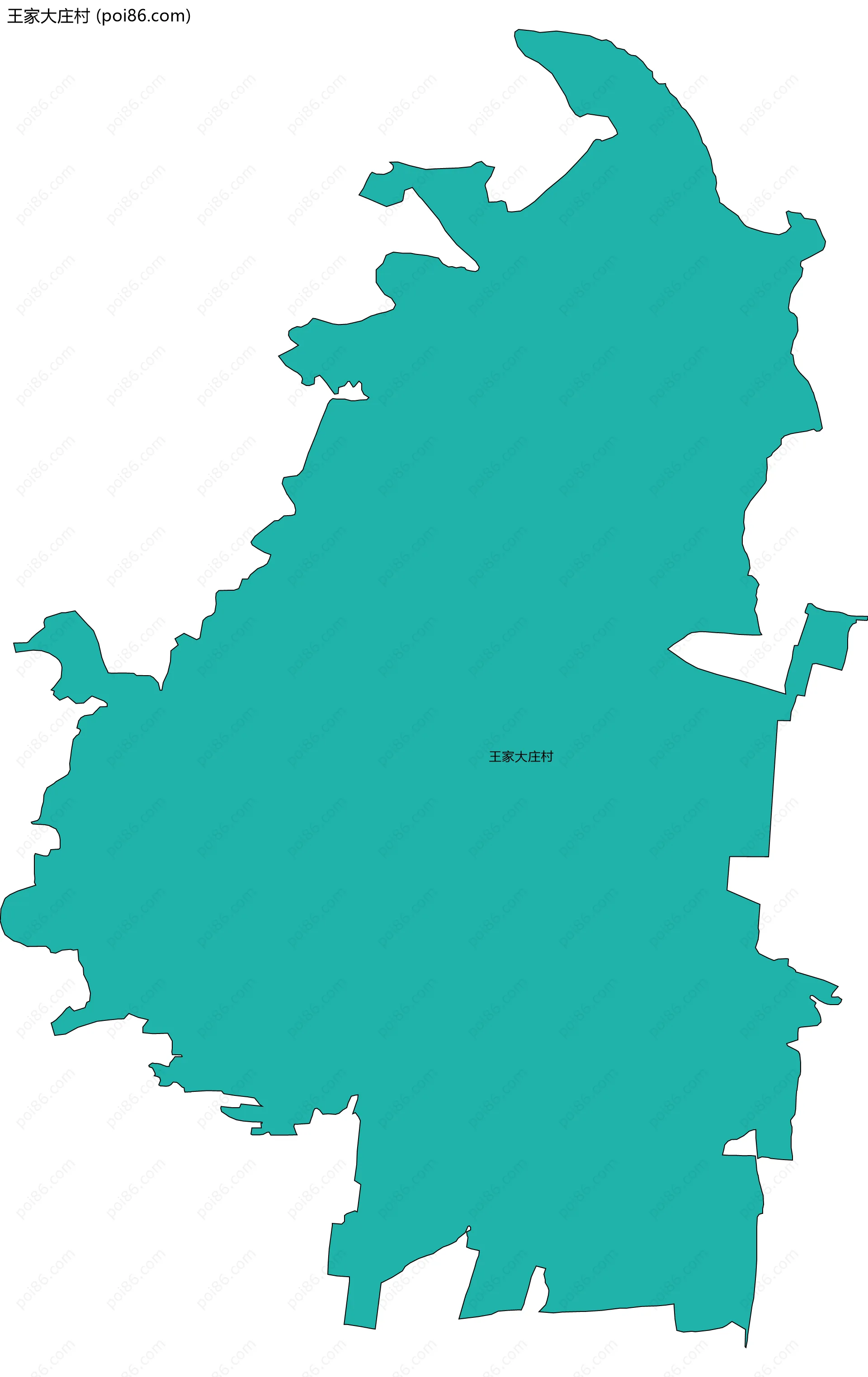 王家大庄村边界地图