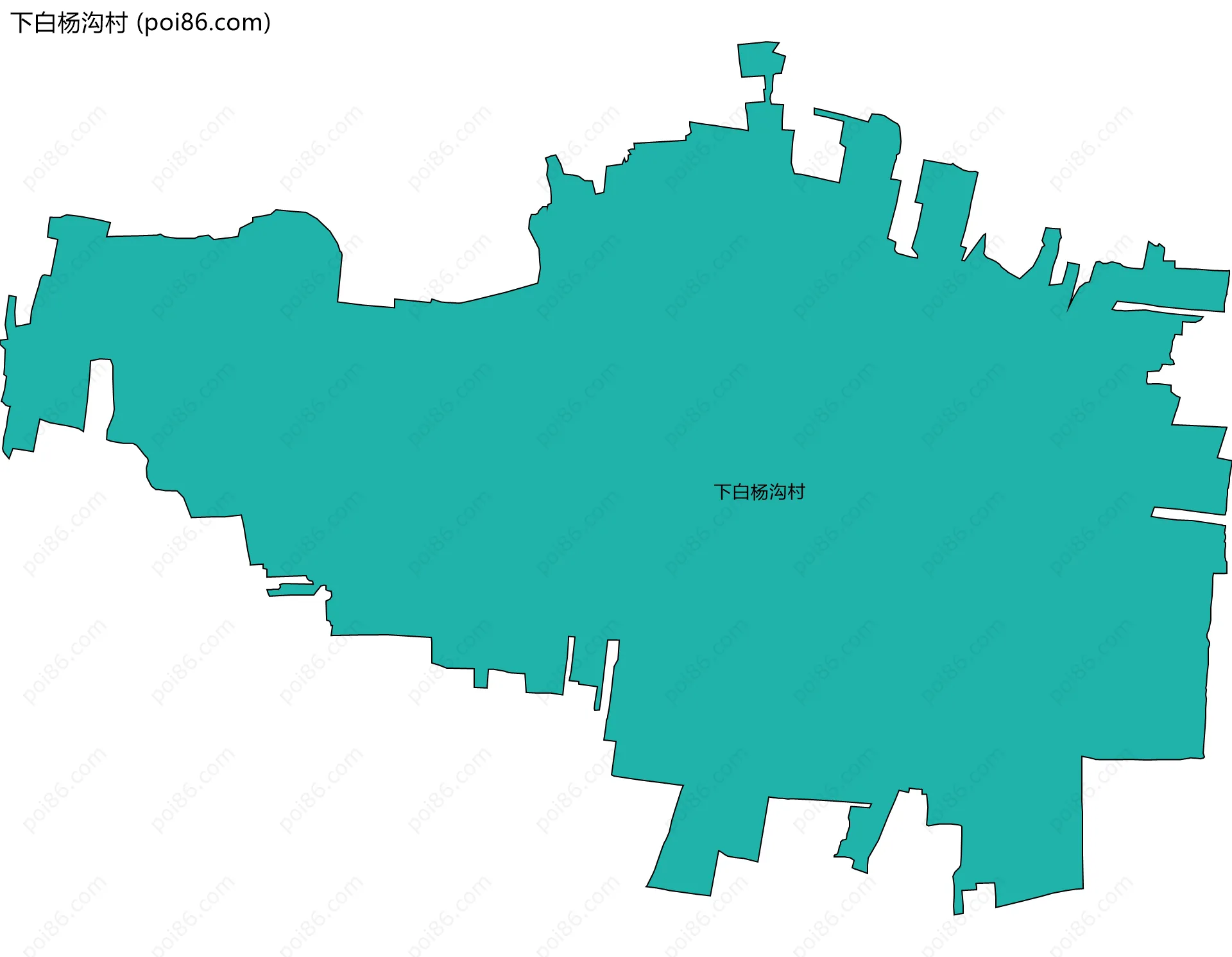 下白杨沟村边界地图