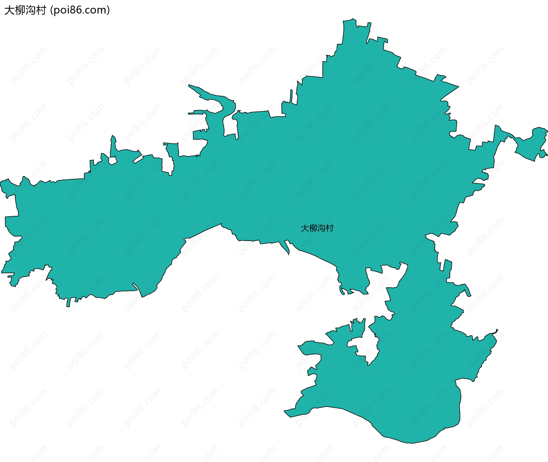 大柳沟村边界地图