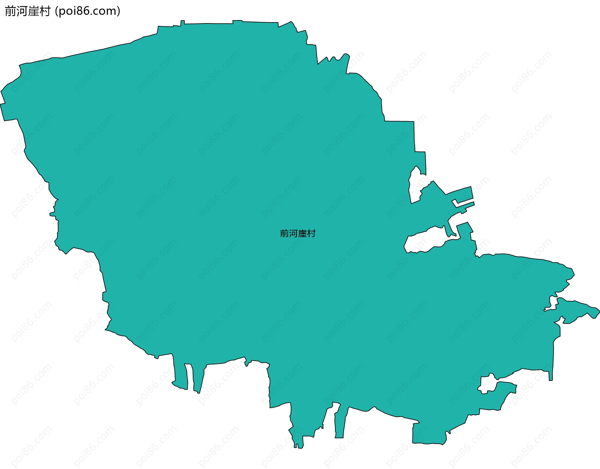 前河崖村边界地图