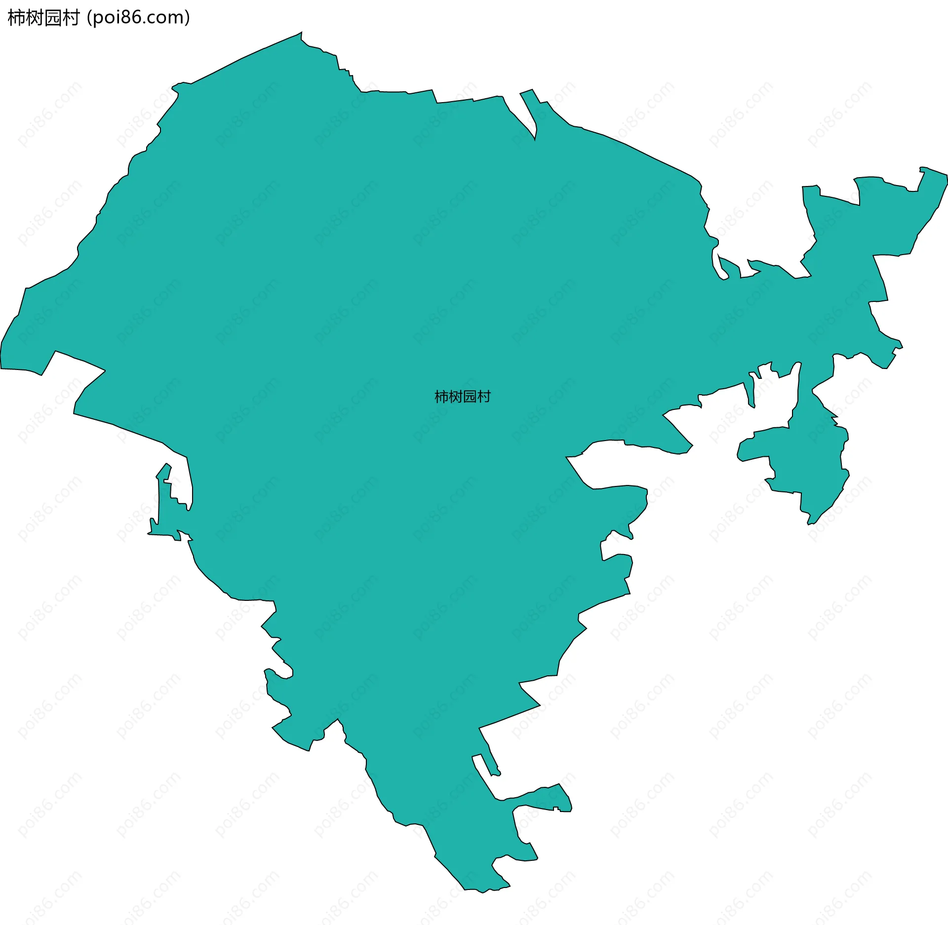 柿树园村边界地图