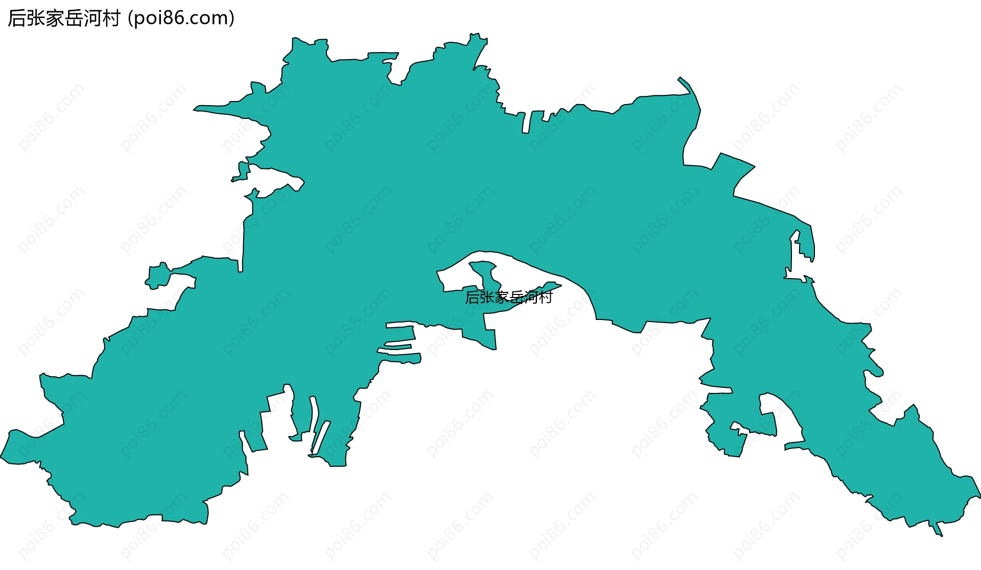 后张家岳河村边界地图