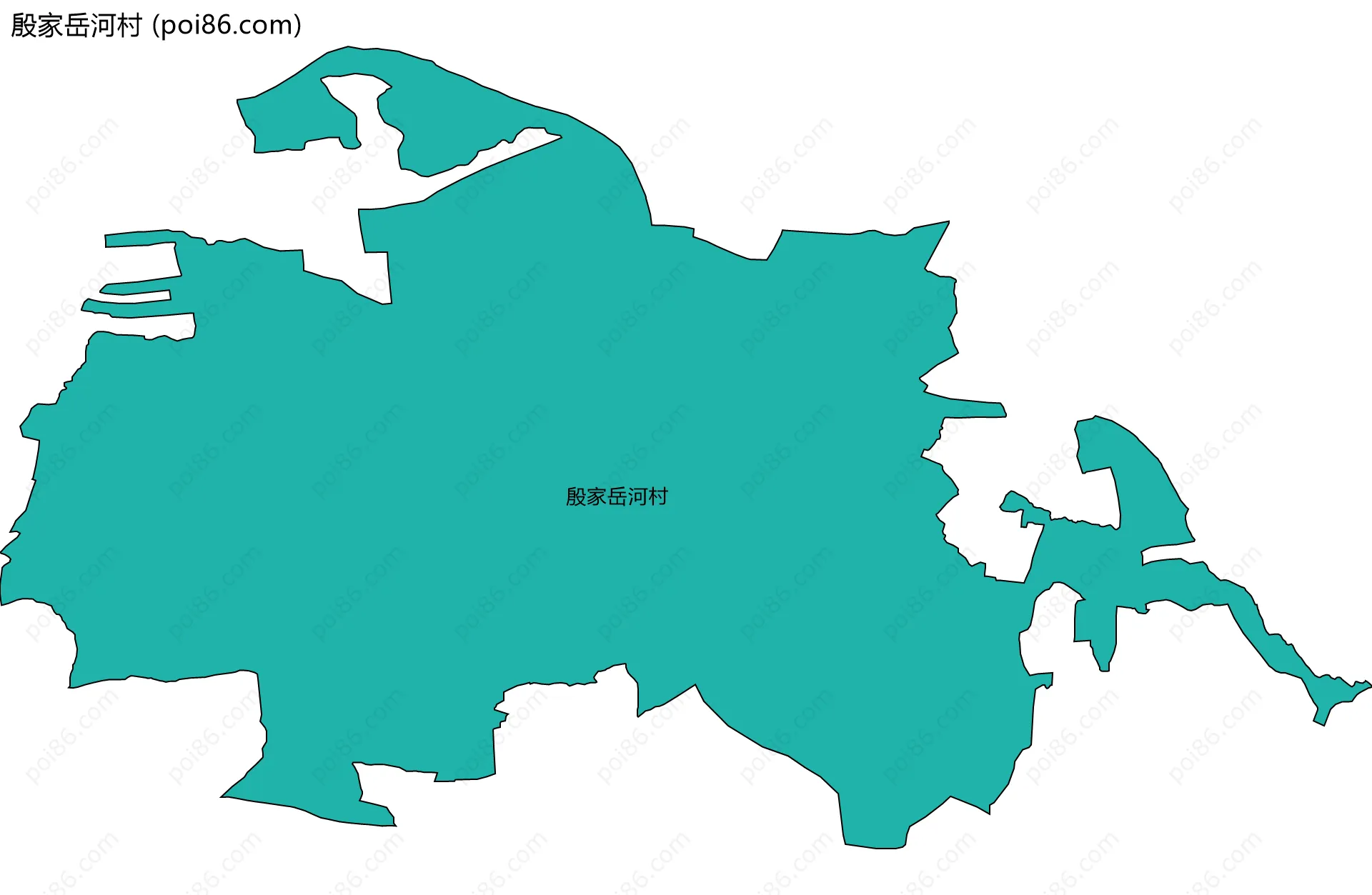 殷家岳河村边界地图