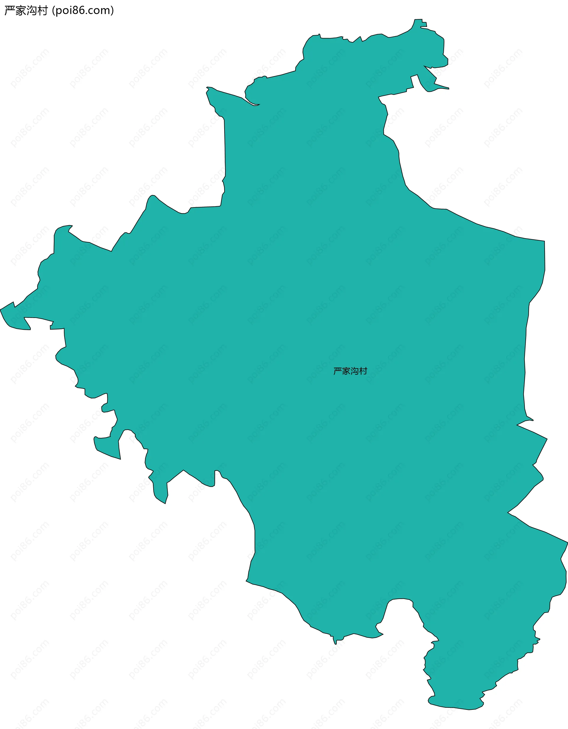 严家沟村边界地图