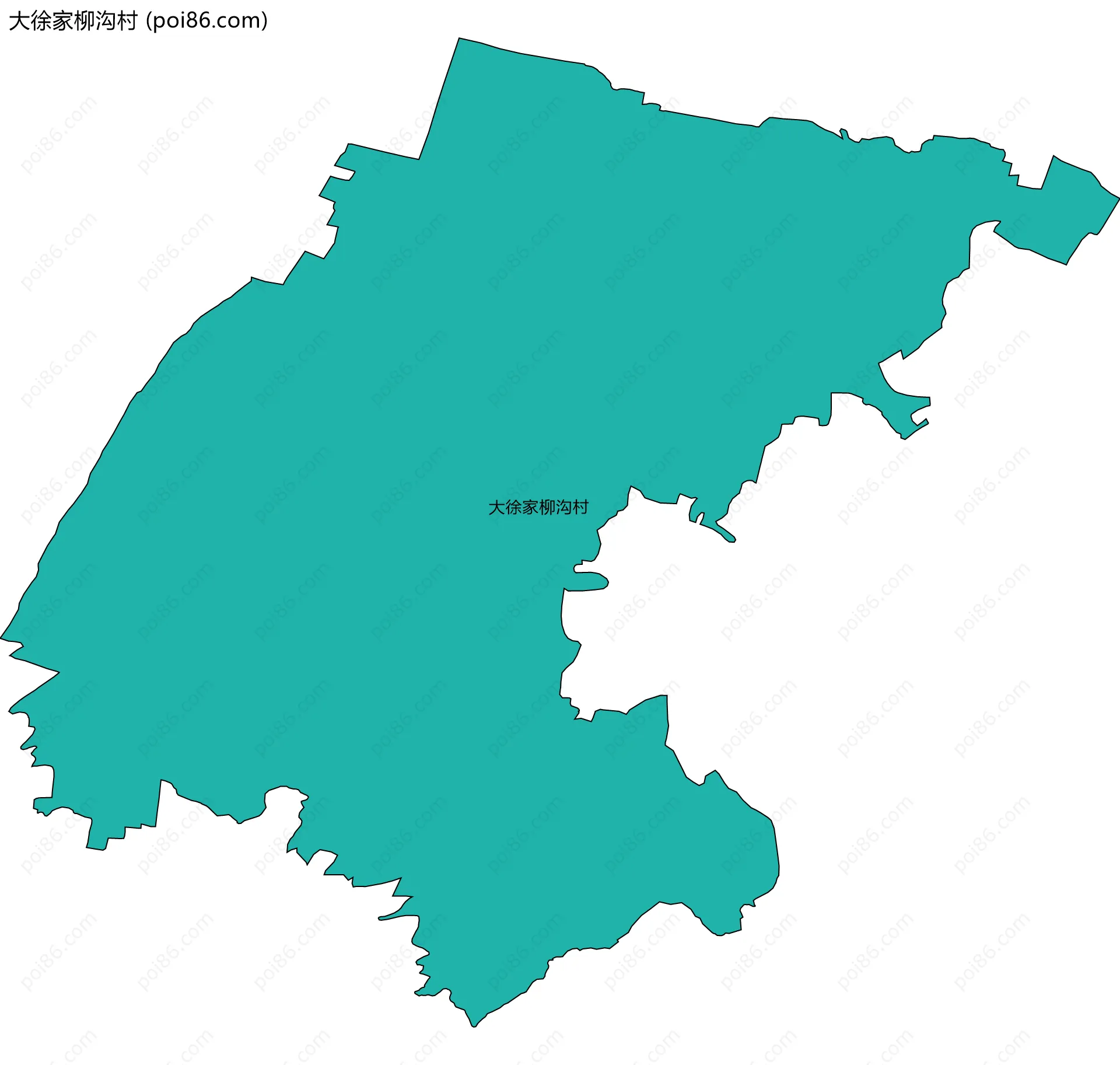 大徐家柳沟村边界地图