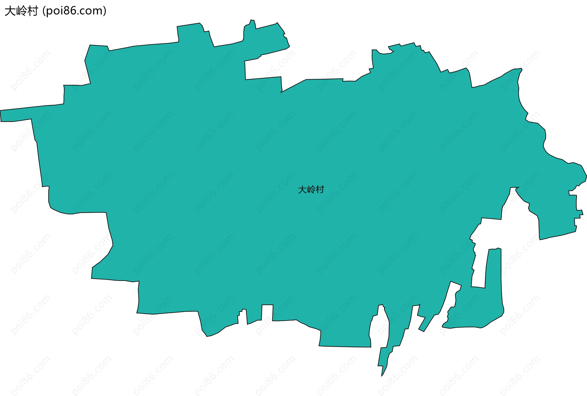 大岭村边界地图