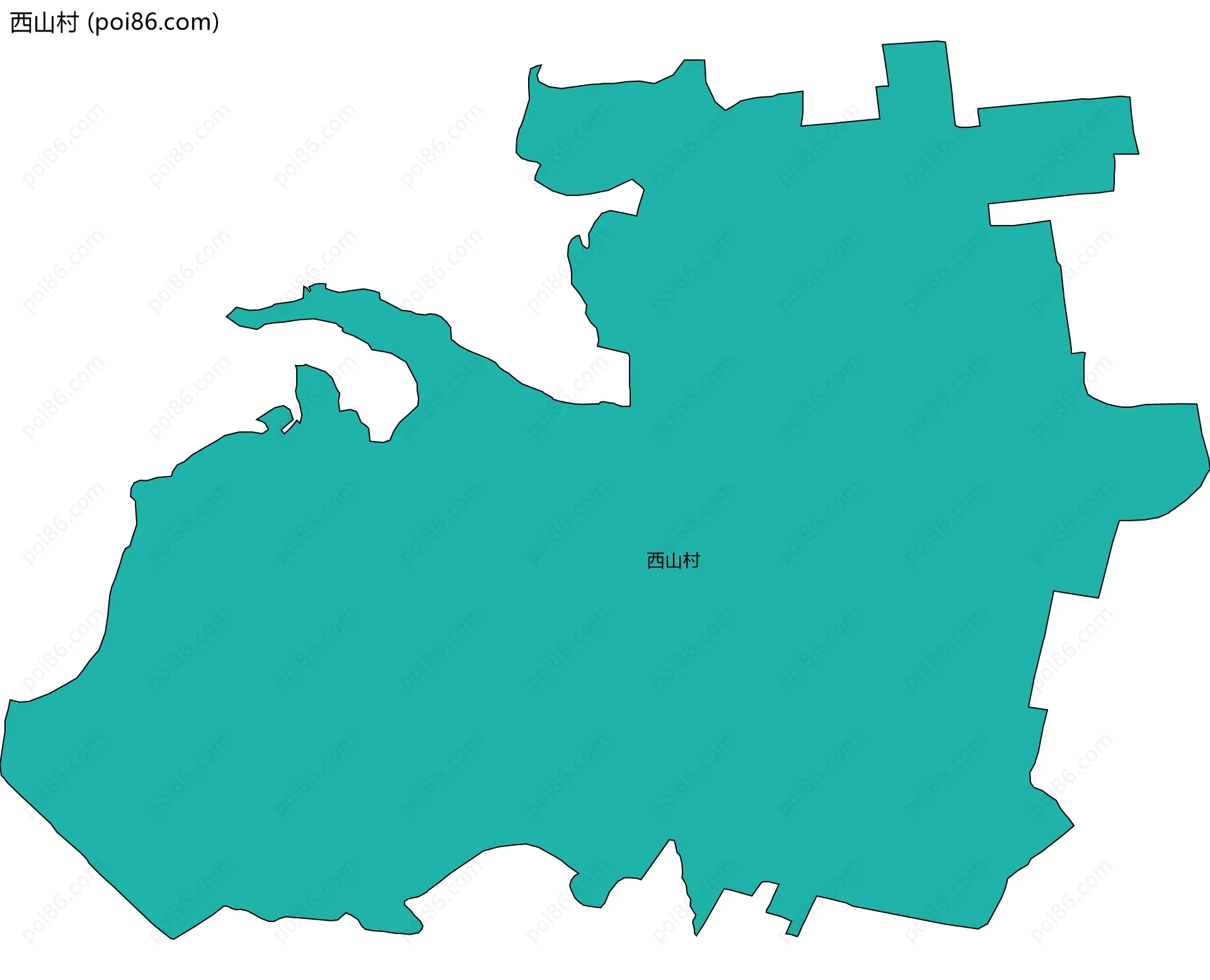 西山村边界地图
