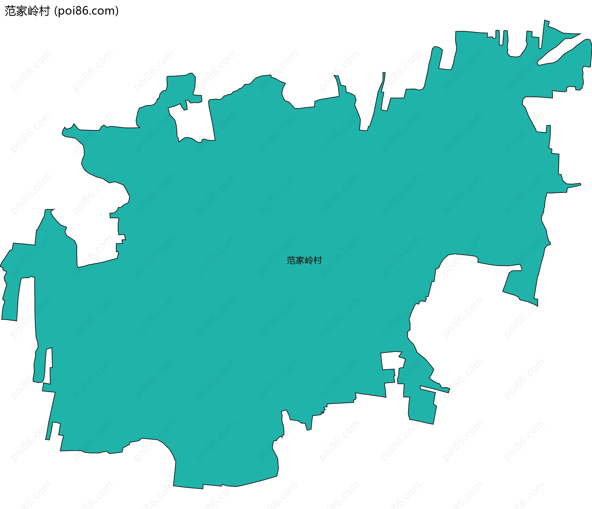 范家岭村边界地图