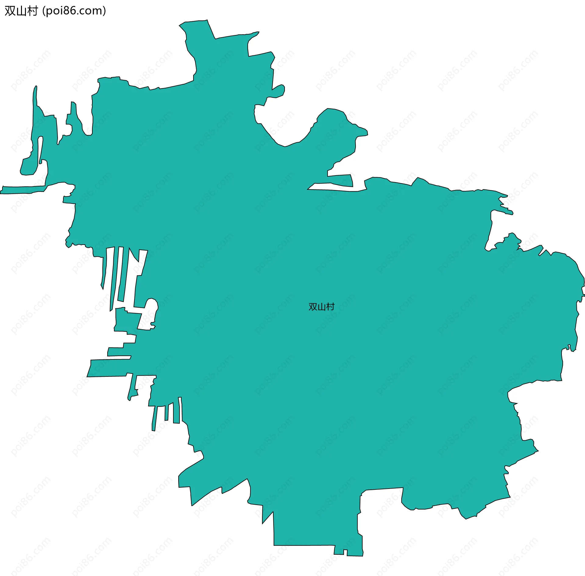 双山村边界地图