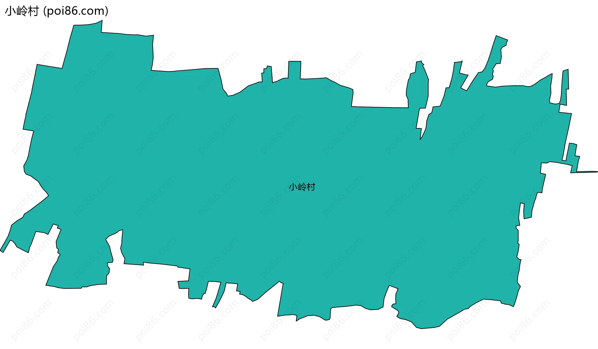 小岭村边界地图