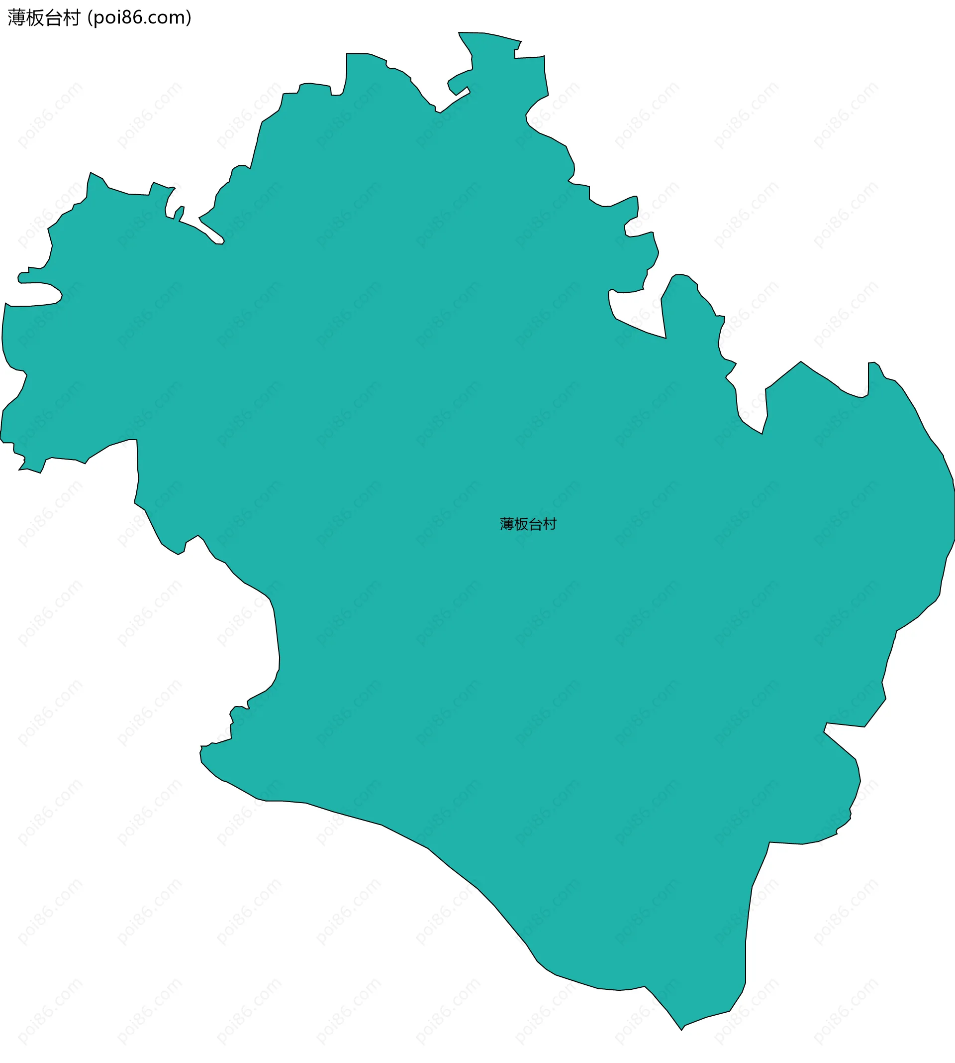 薄板台村边界地图