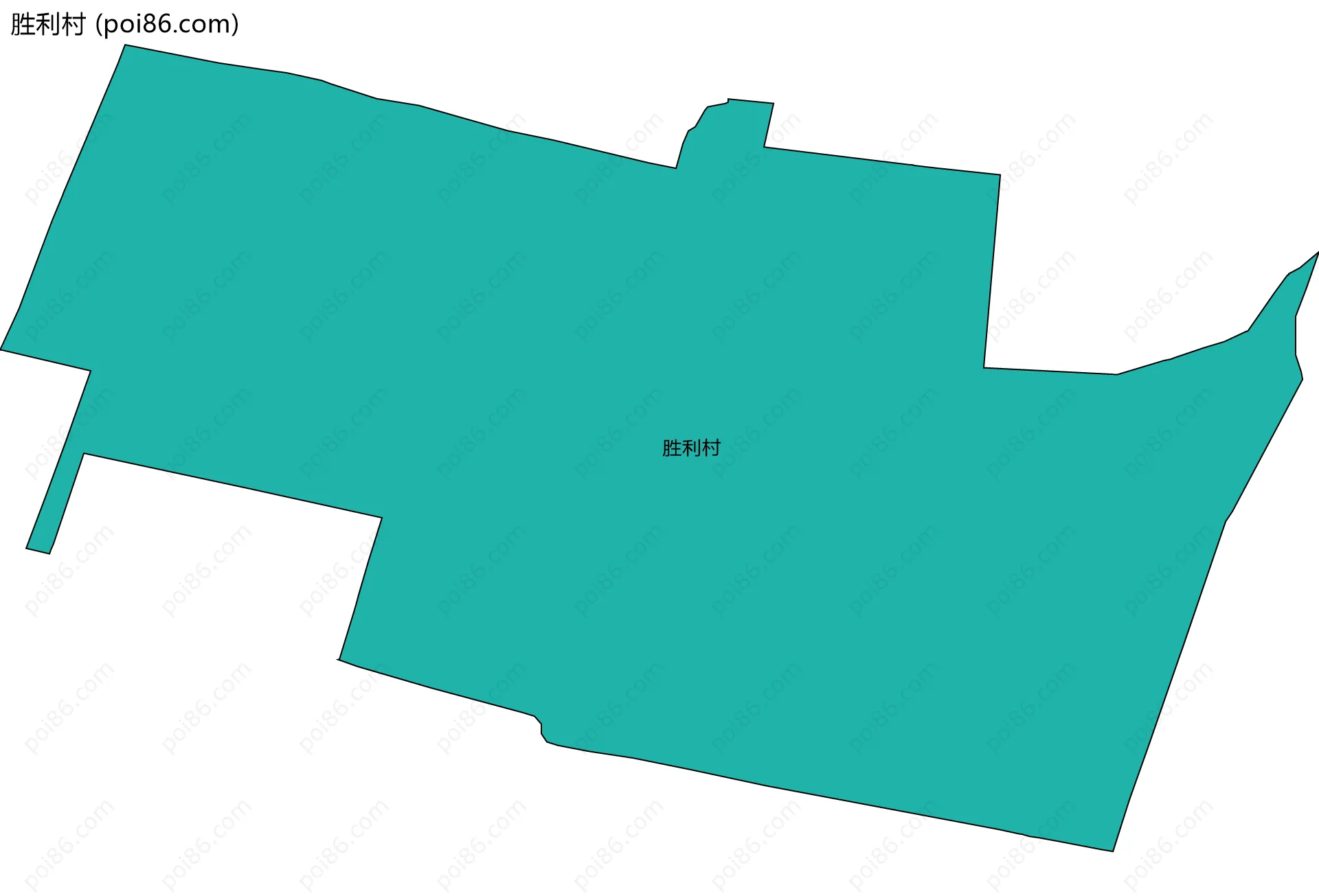 胜利村边界地图