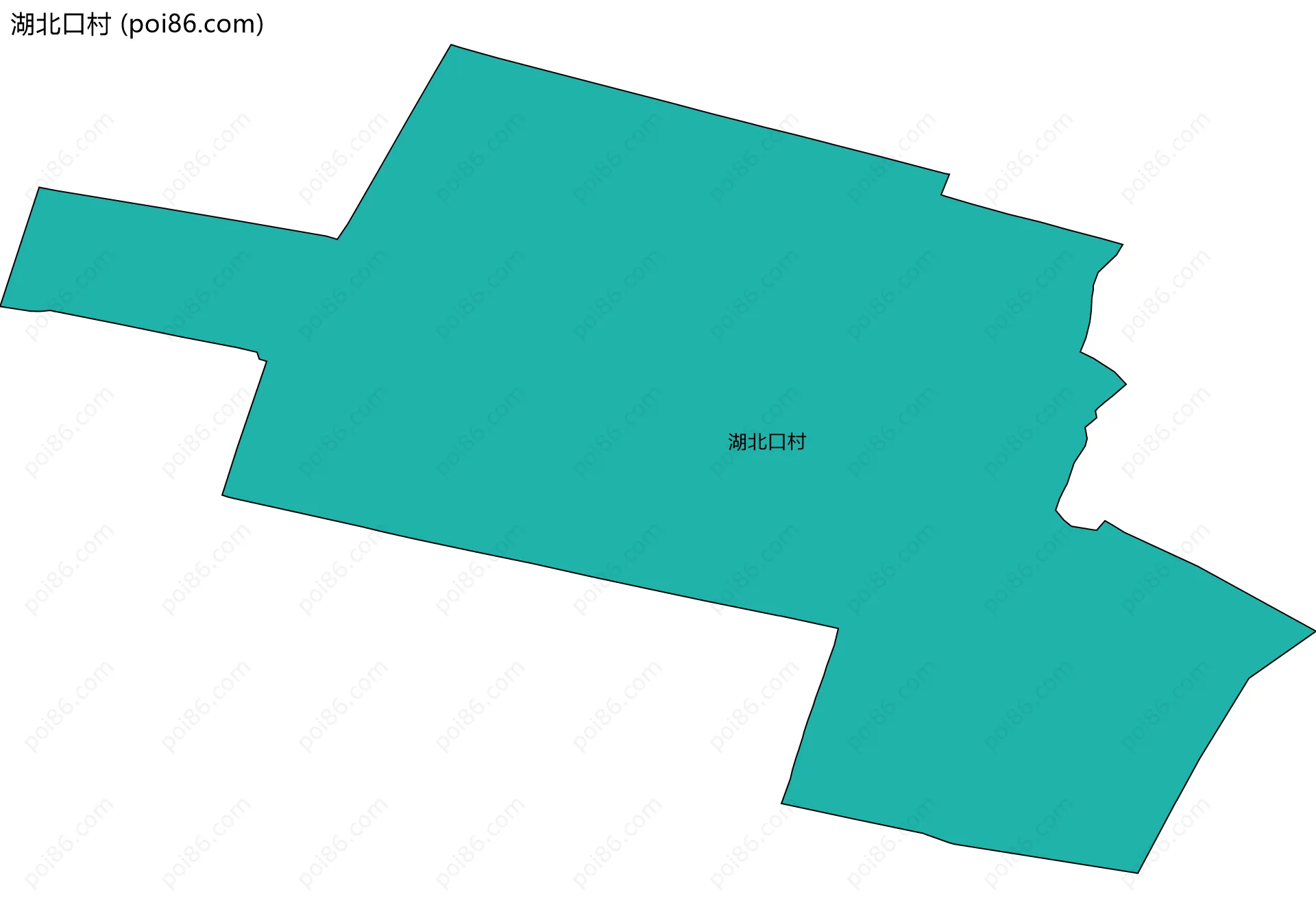 湖北口村边界地图