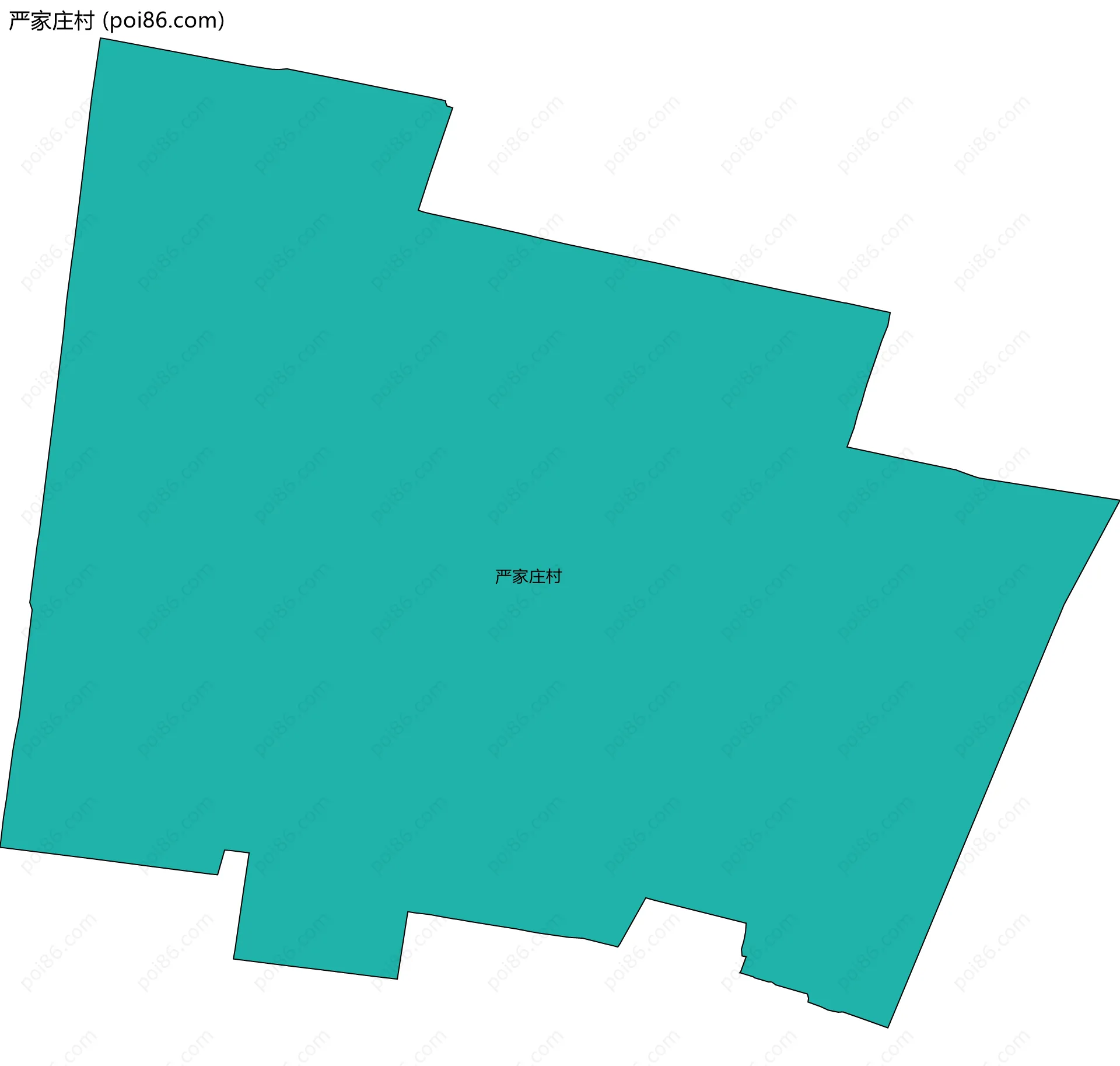 严家庄村边界地图