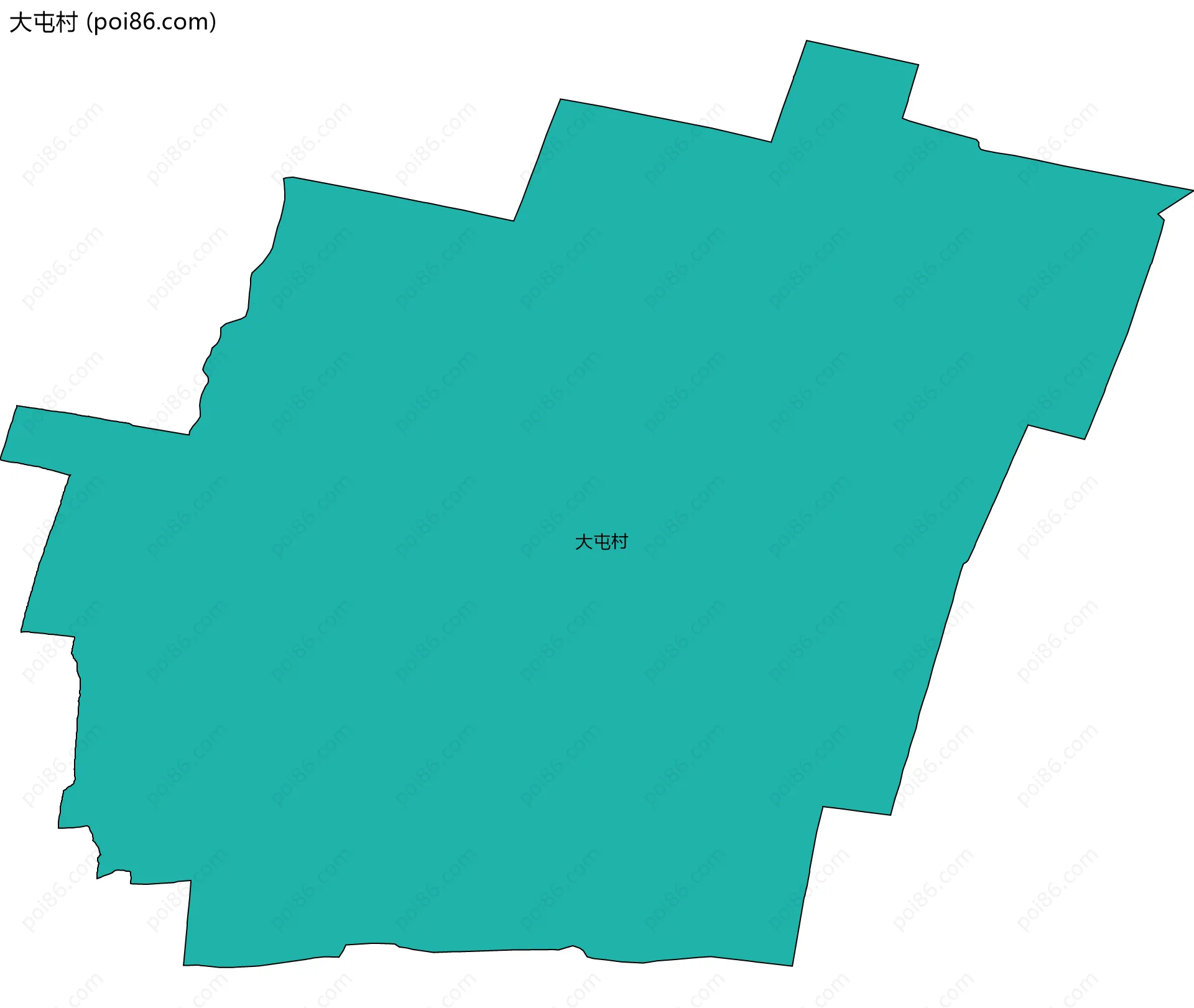 大屯村边界地图