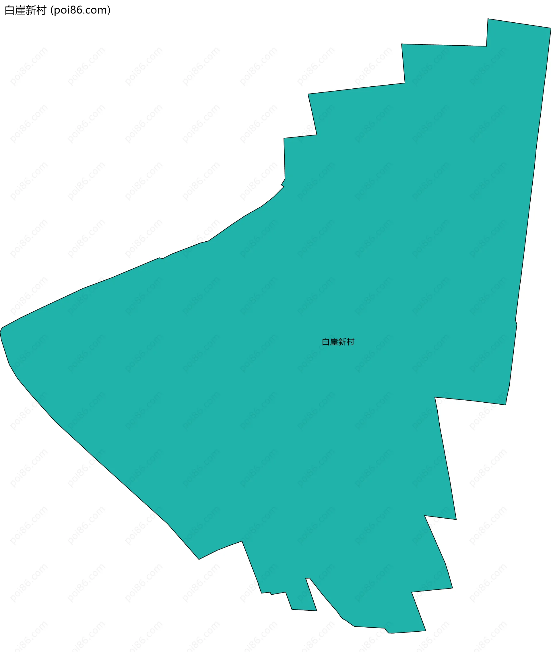 白崖新村边界地图