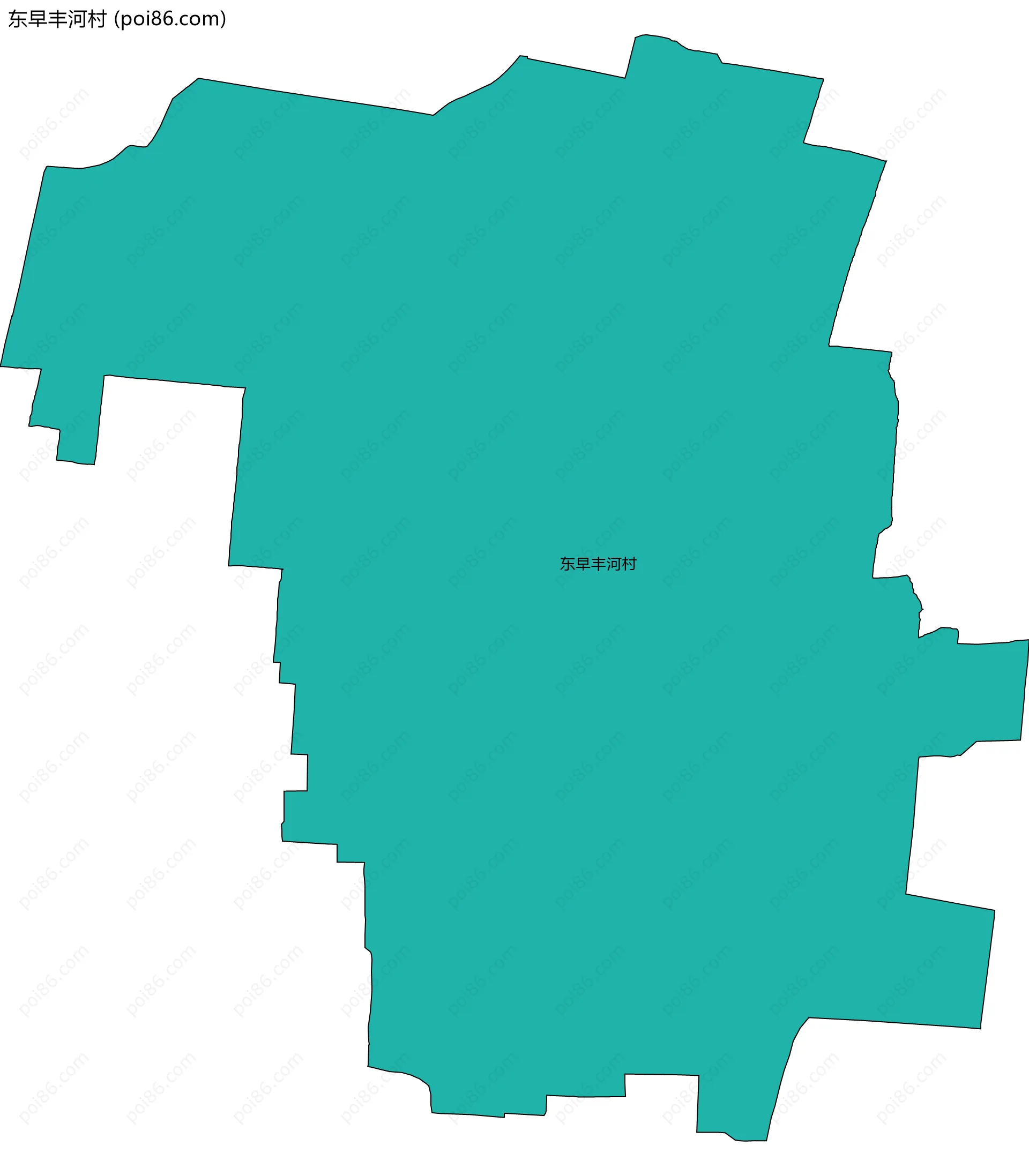 东早丰河村边界地图