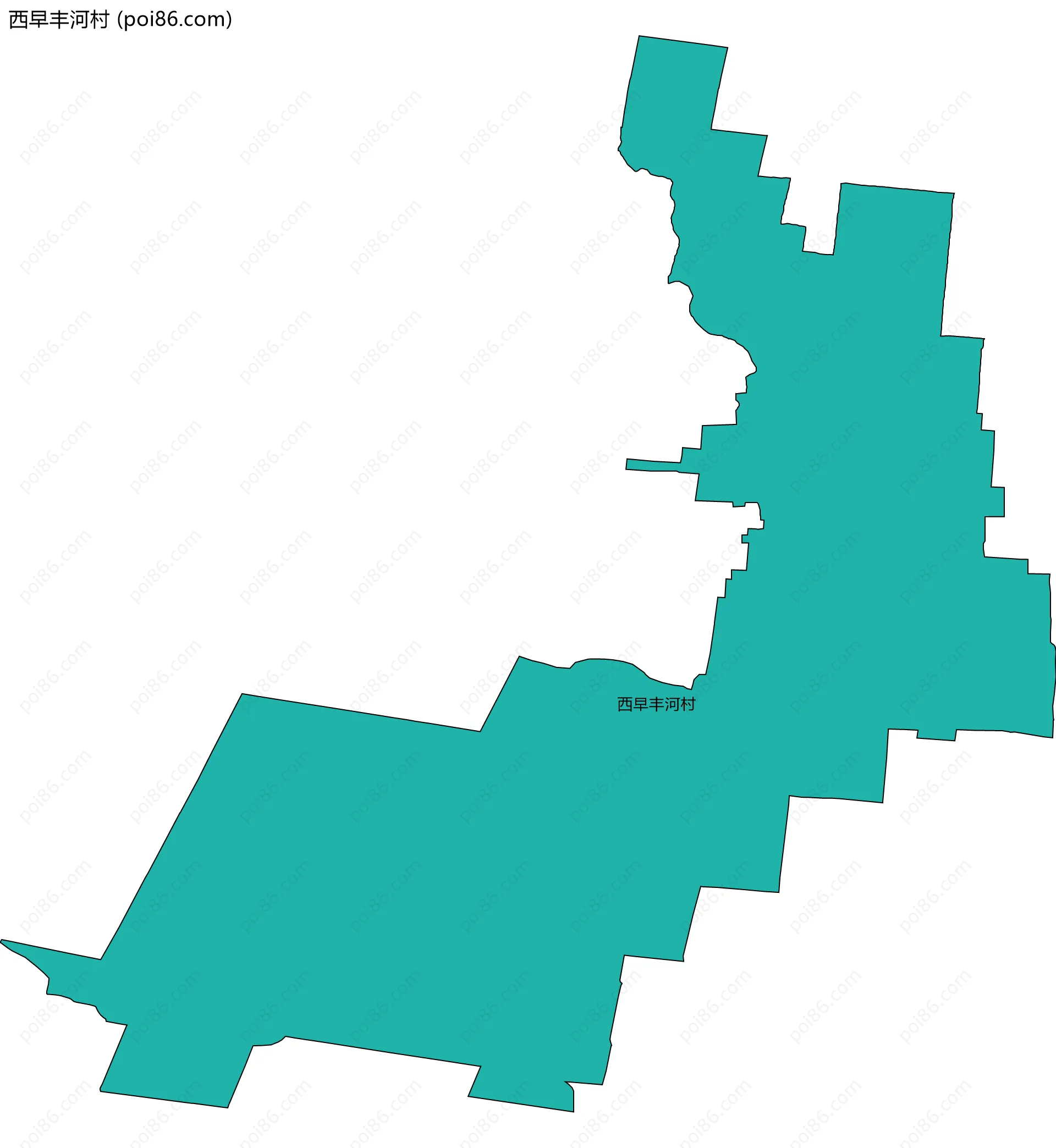 西早丰河村边界地图