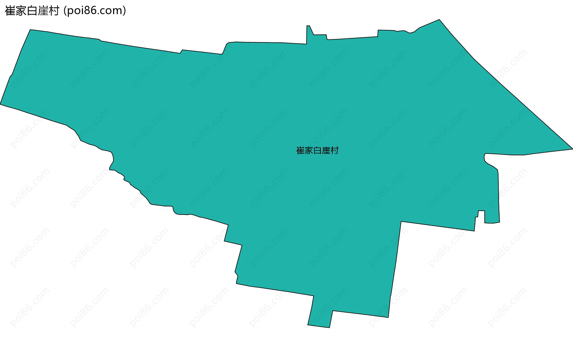 崔家白崖村边界地图