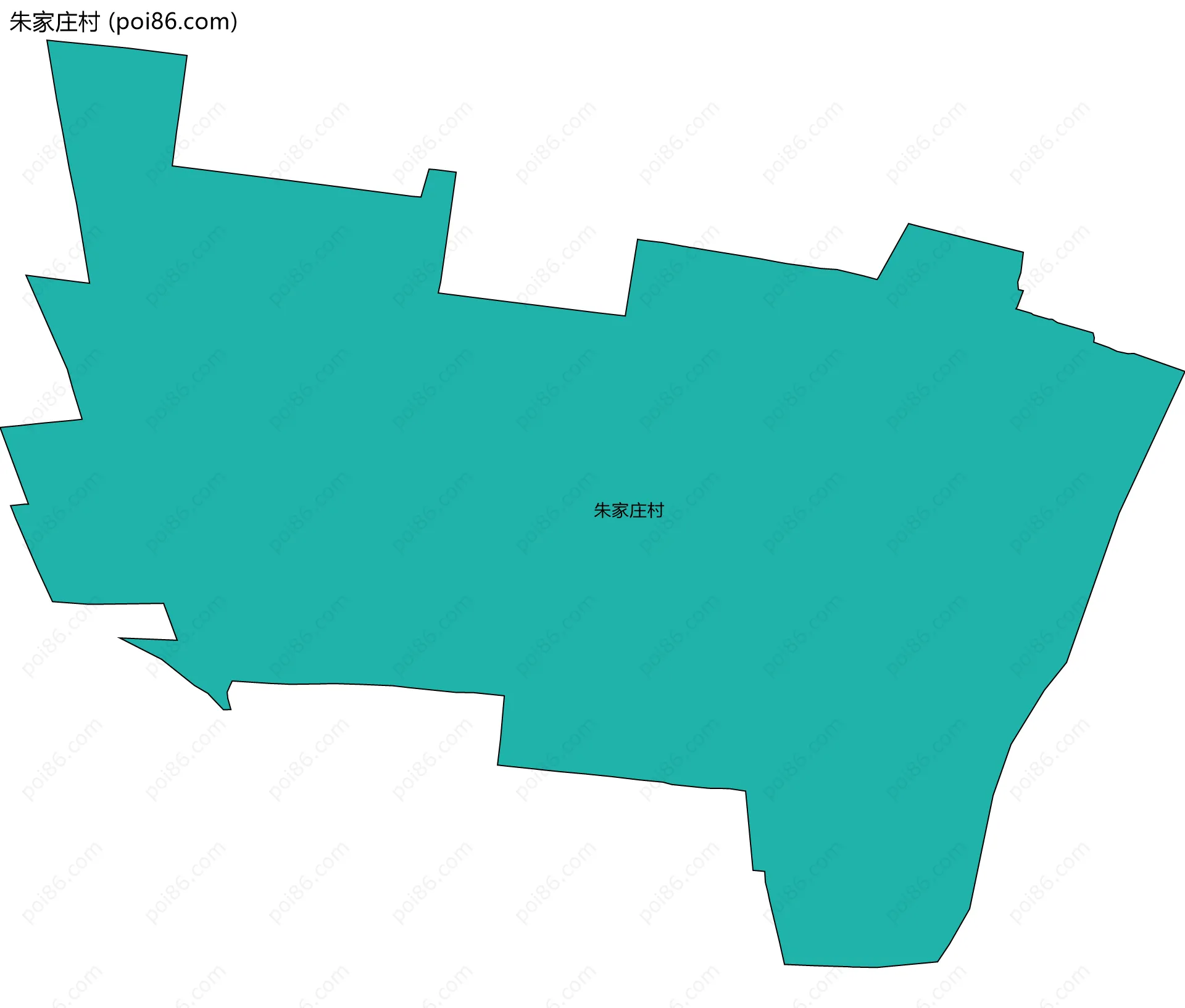 朱家庄村边界地图