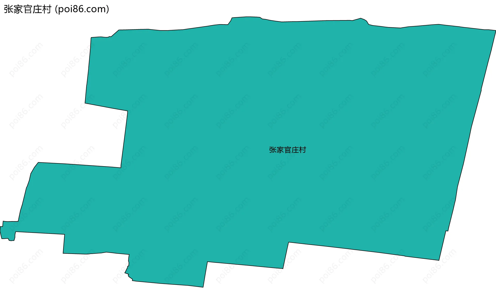 张家官庄村边界地图