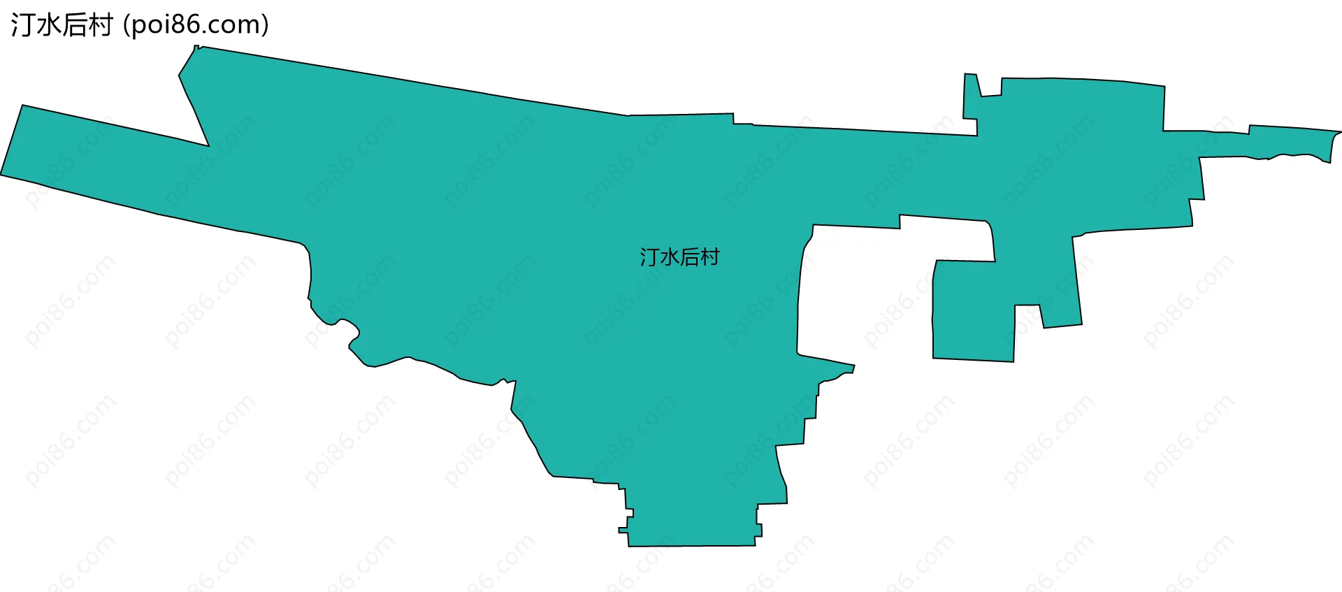 汀水后村边界地图