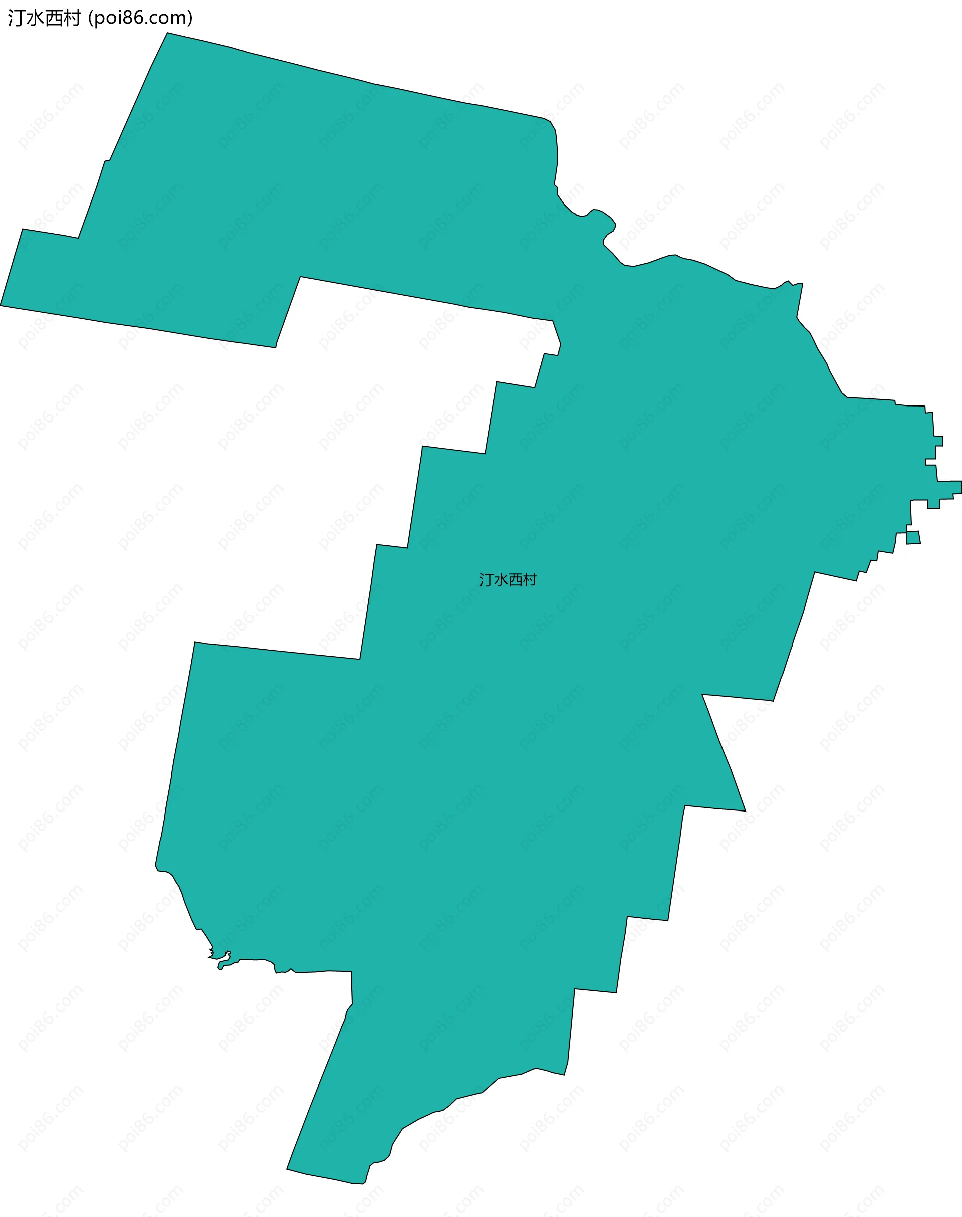 汀水西村边界地图