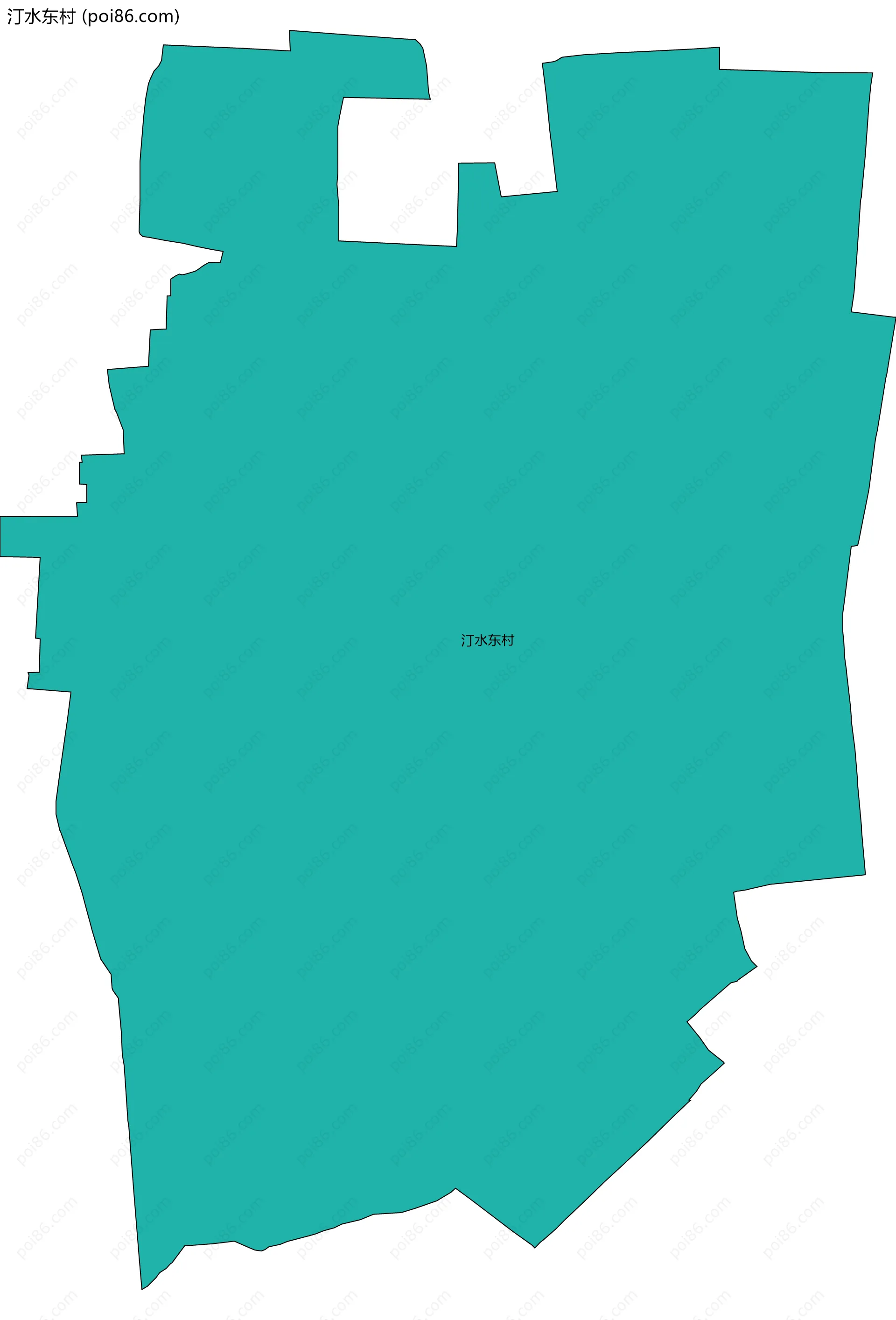 汀水东村边界地图