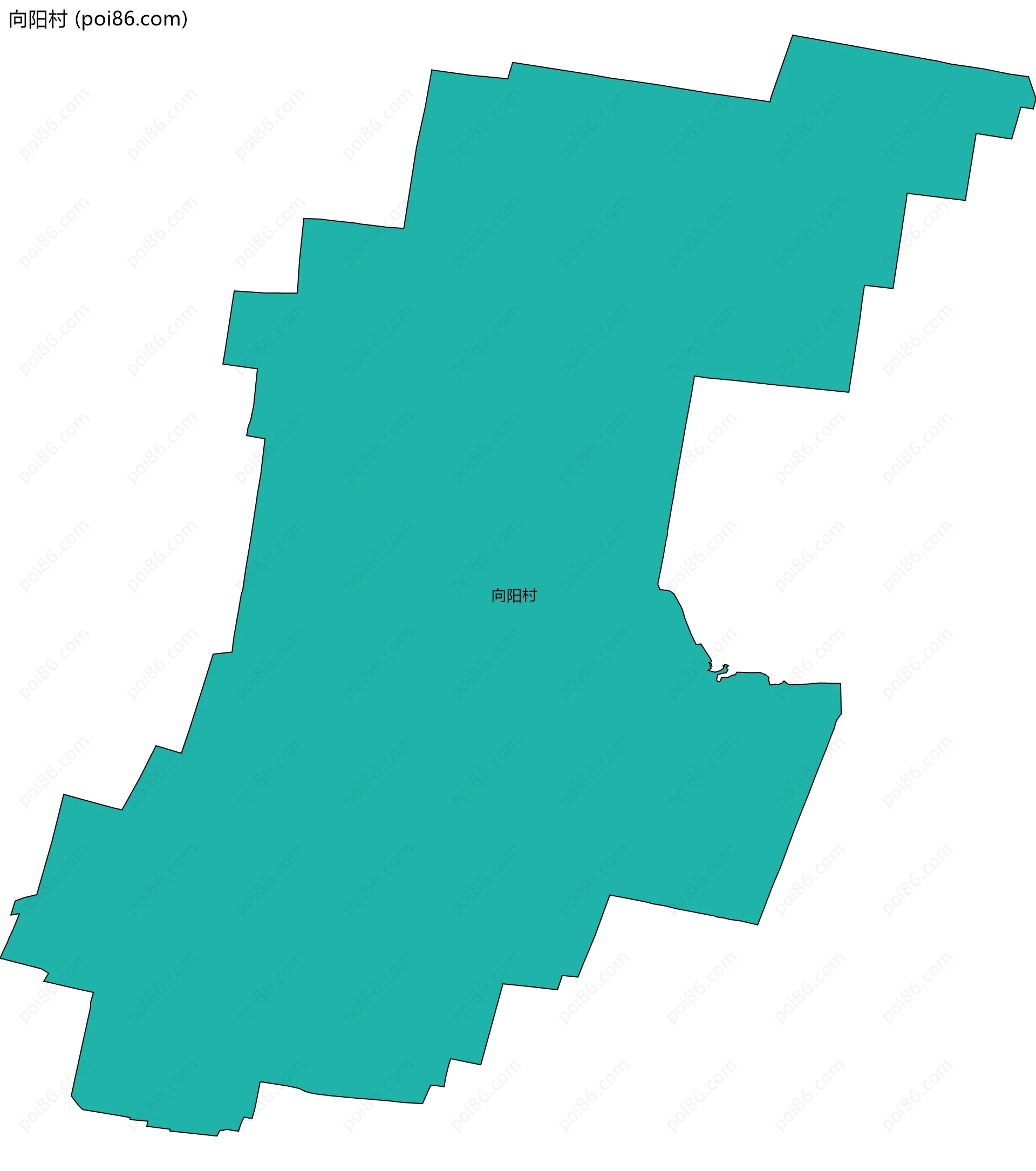 向阳村边界地图