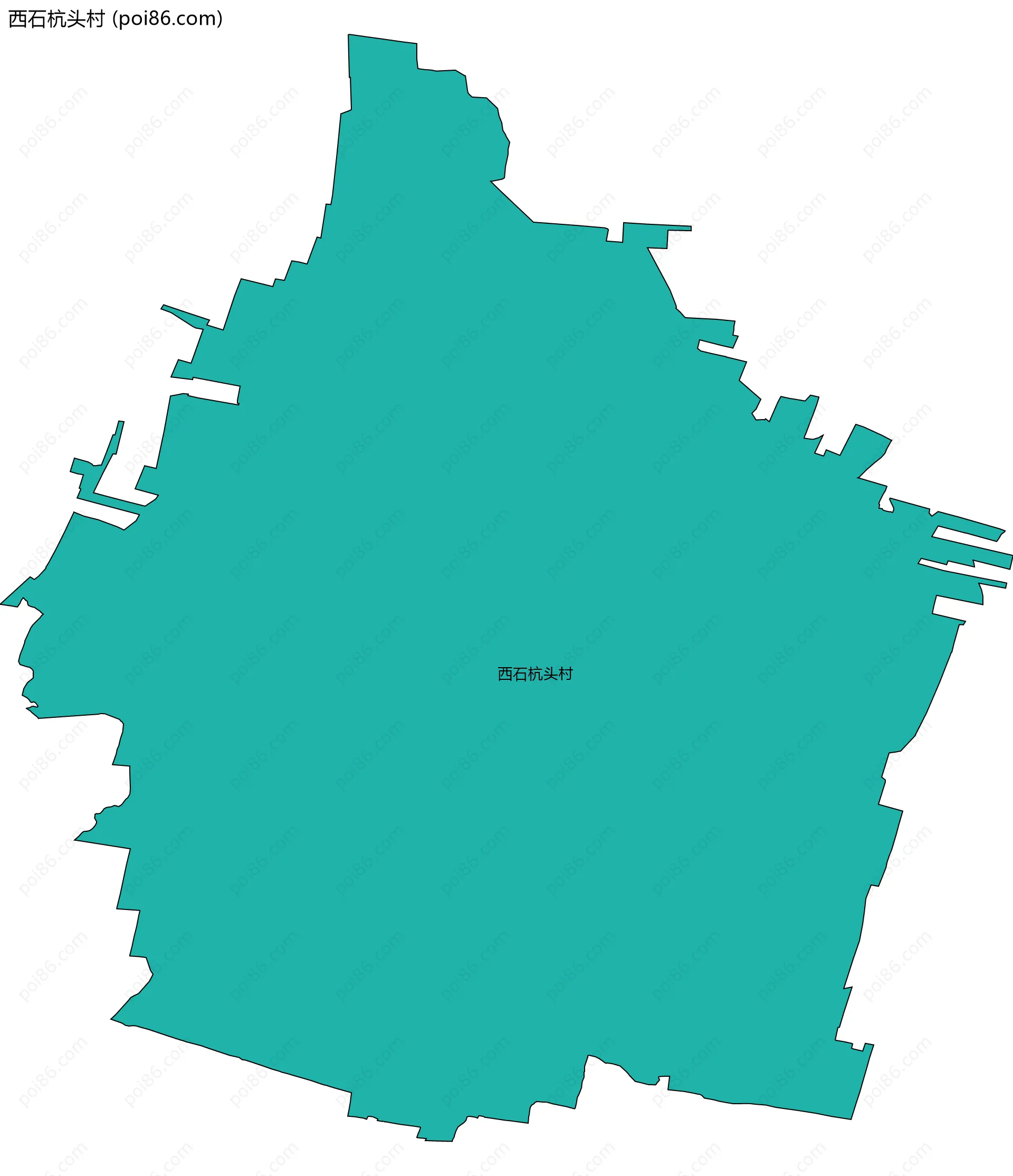 西石杭头村边界地图