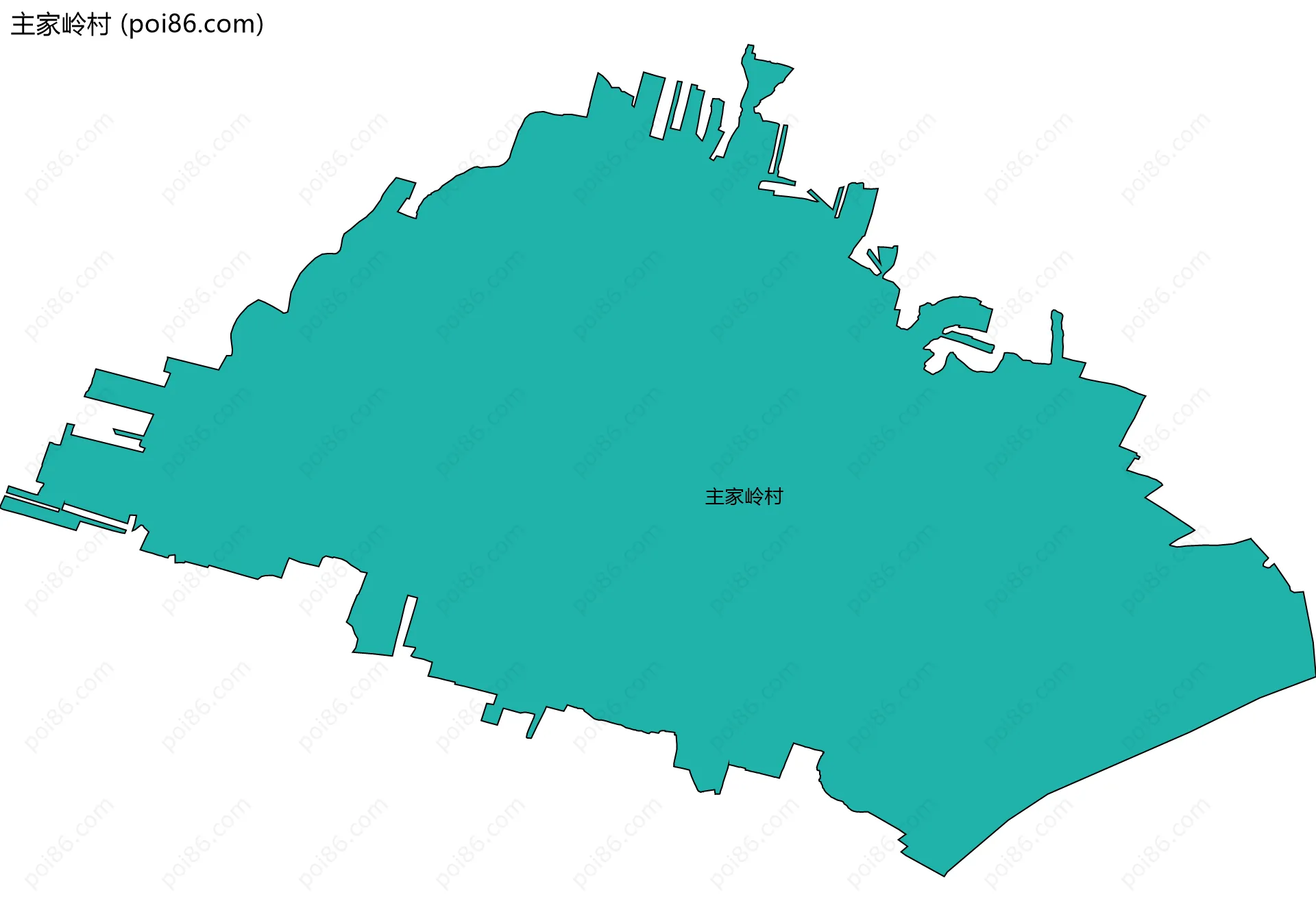 主家岭村边界地图