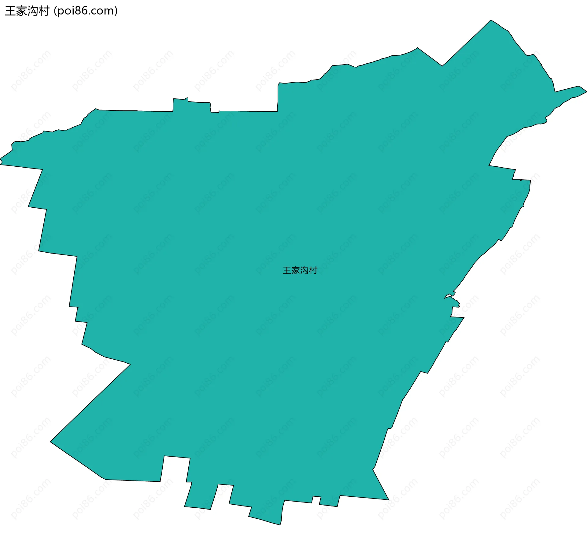 王家沟村边界地图