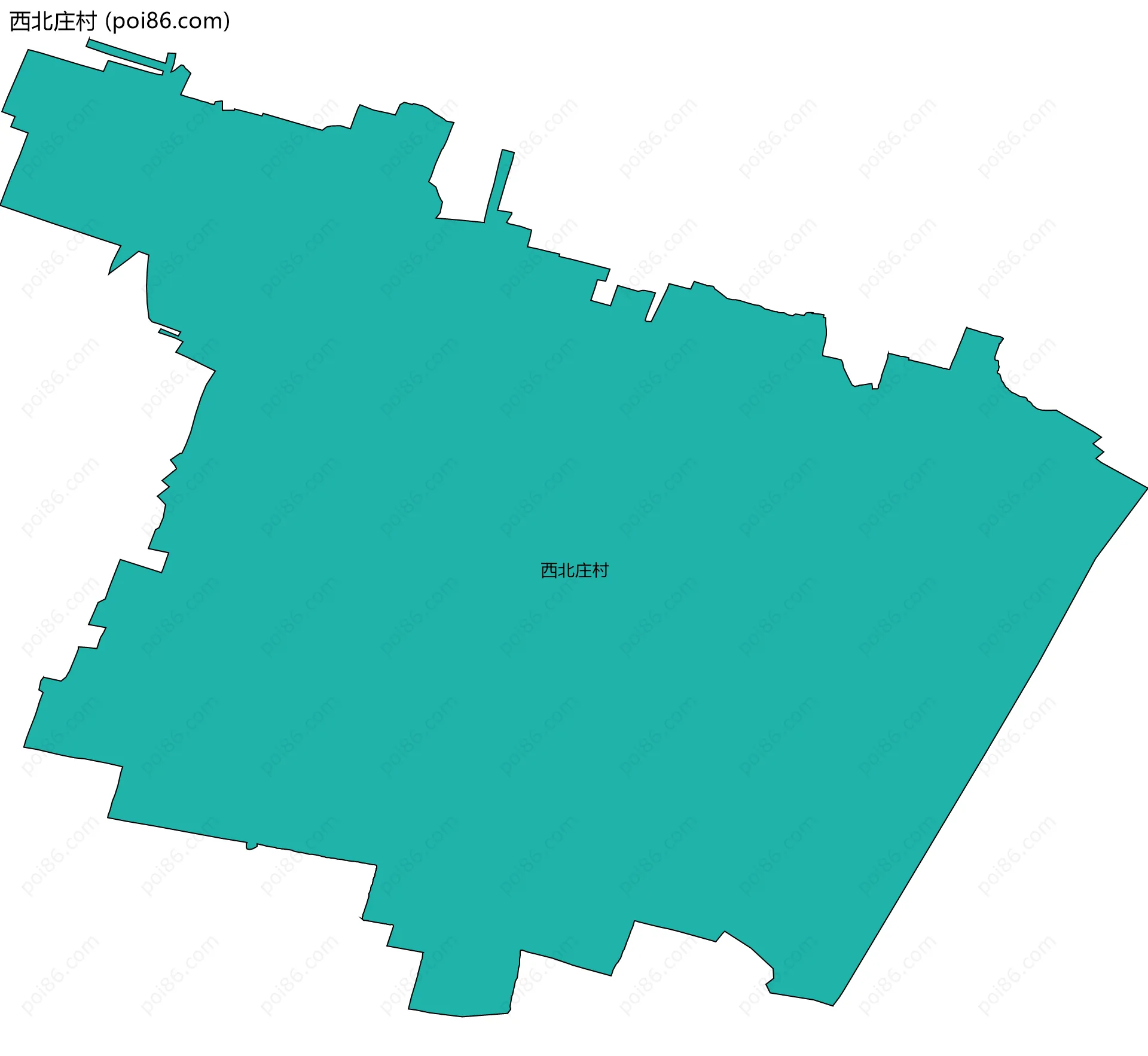 西北庄村边界地图