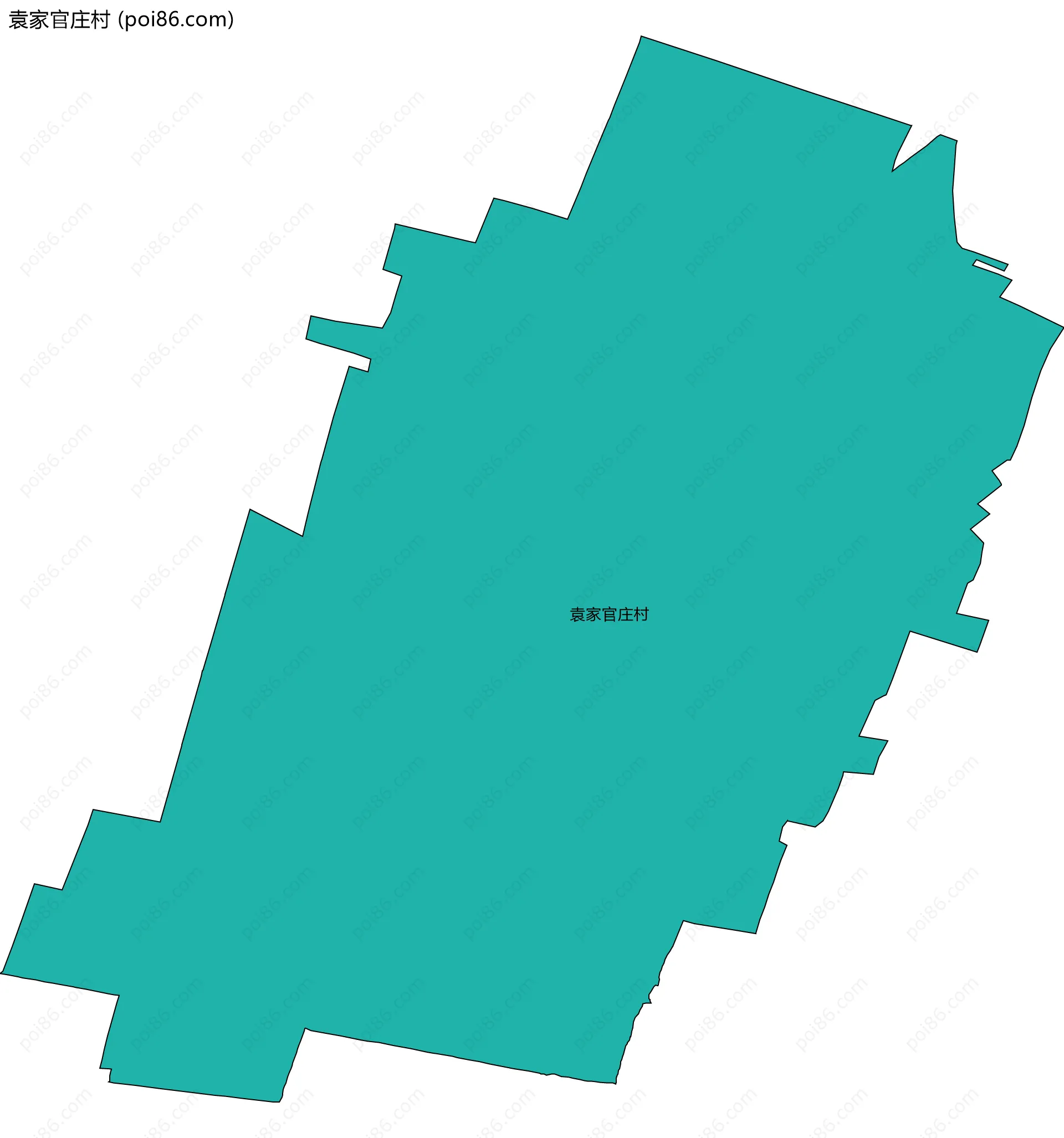 袁家官庄村边界地图